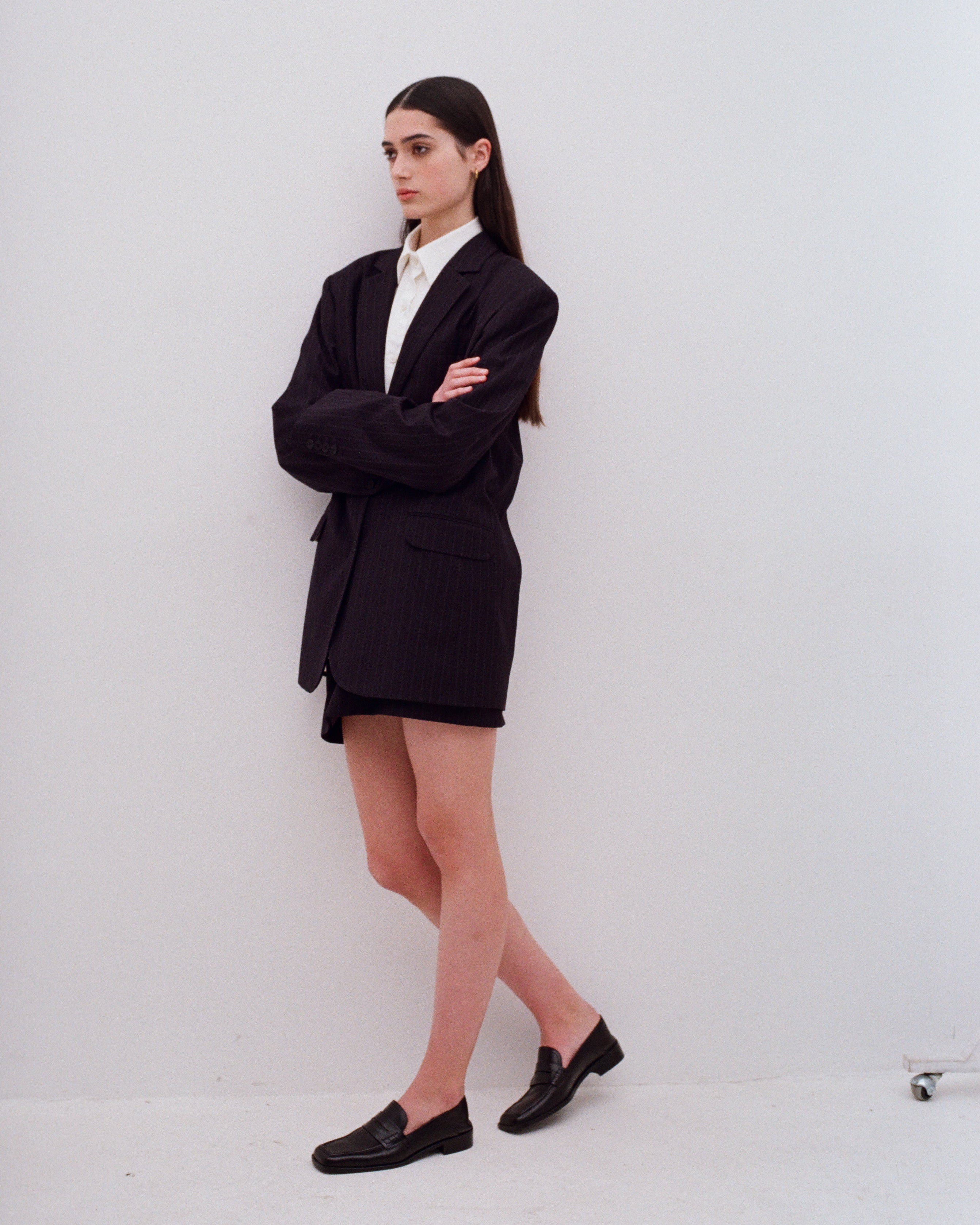 STRIPED WOOL MINI SKIRT