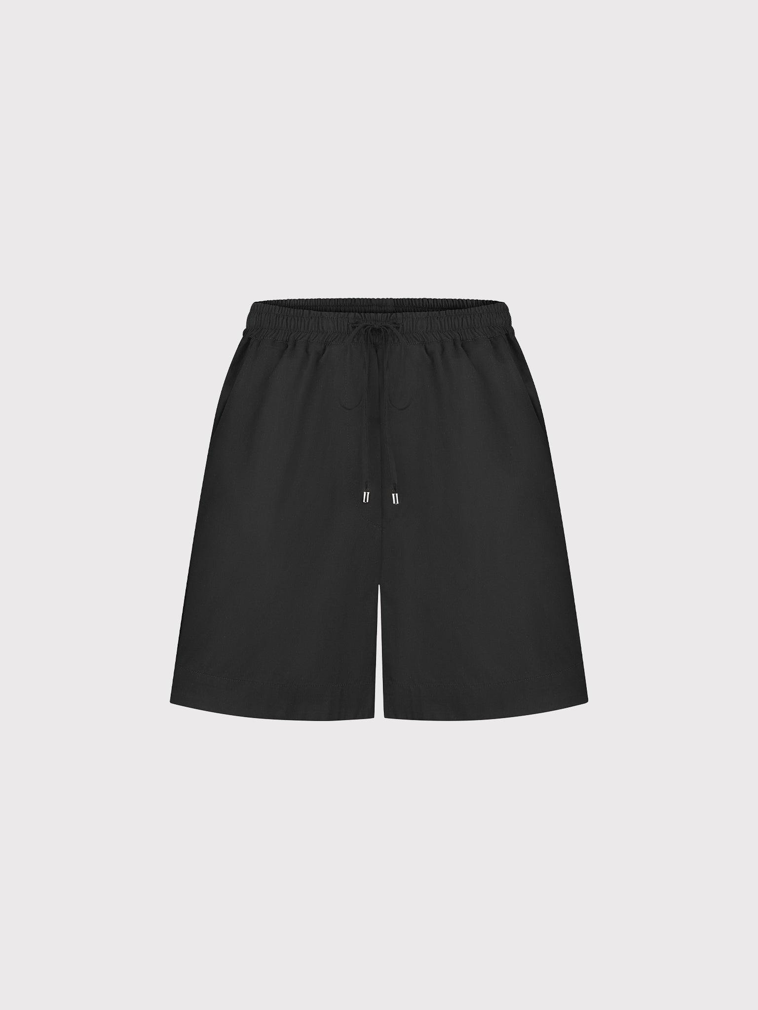 Black cotton shorts