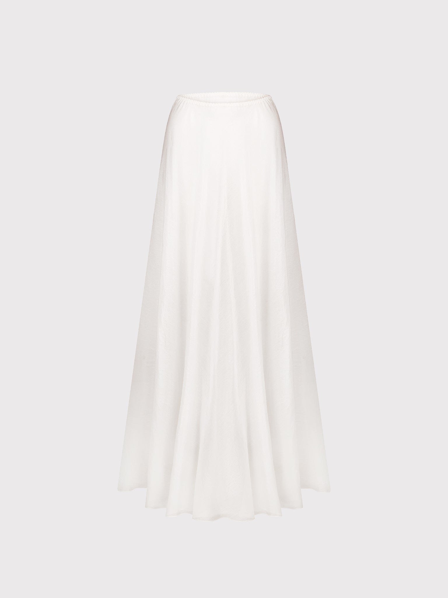 White sheer maxi skirt