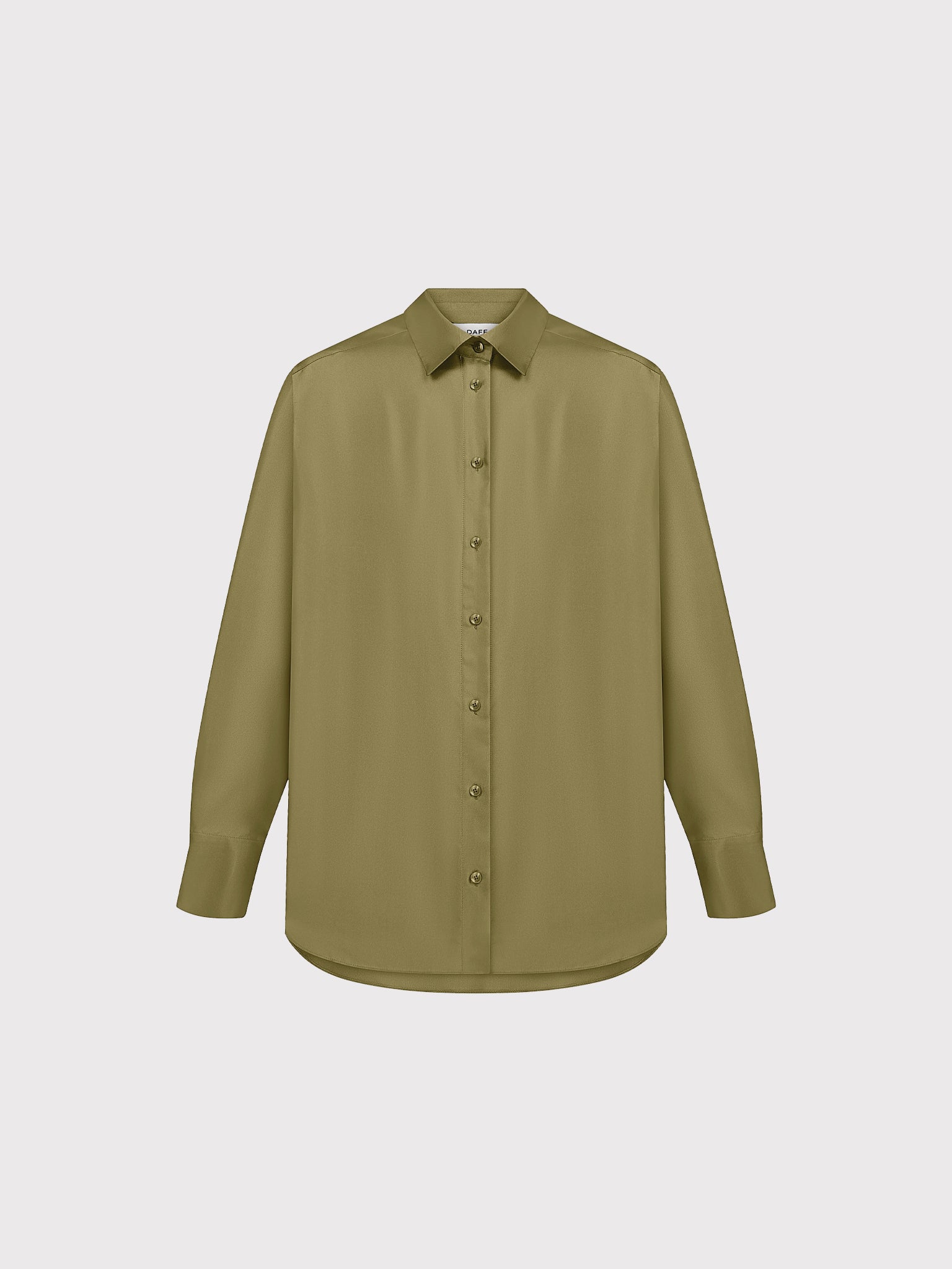 Olive silk blouse