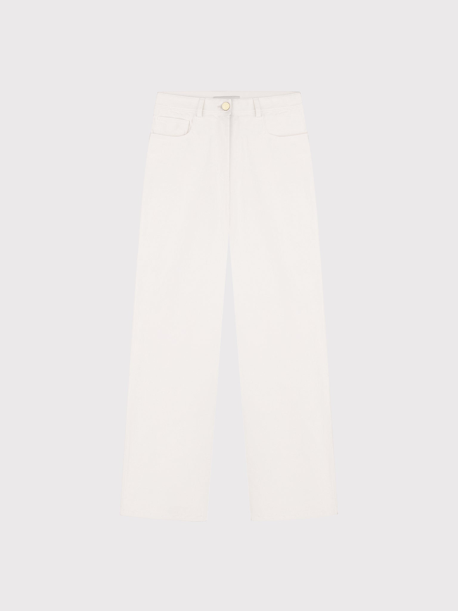 White straight jeans