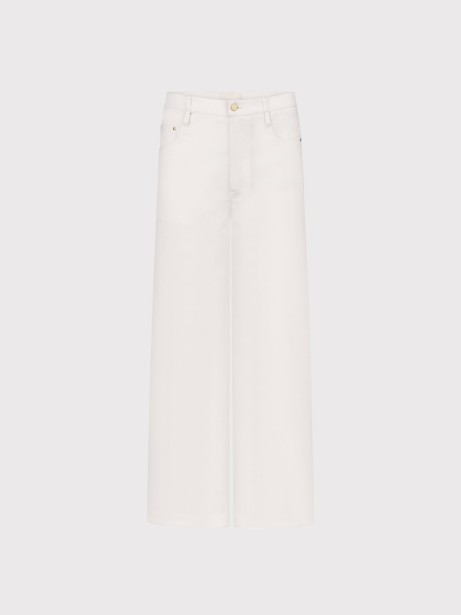 White paperbag waist jeans