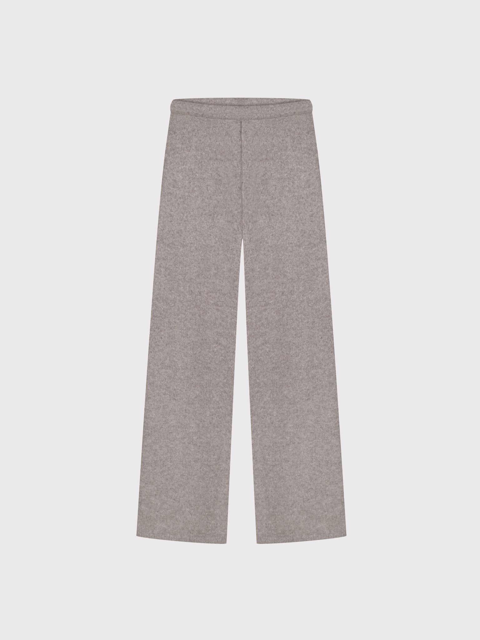 KNITTED WOOL WIDE-LEG TROUSERS