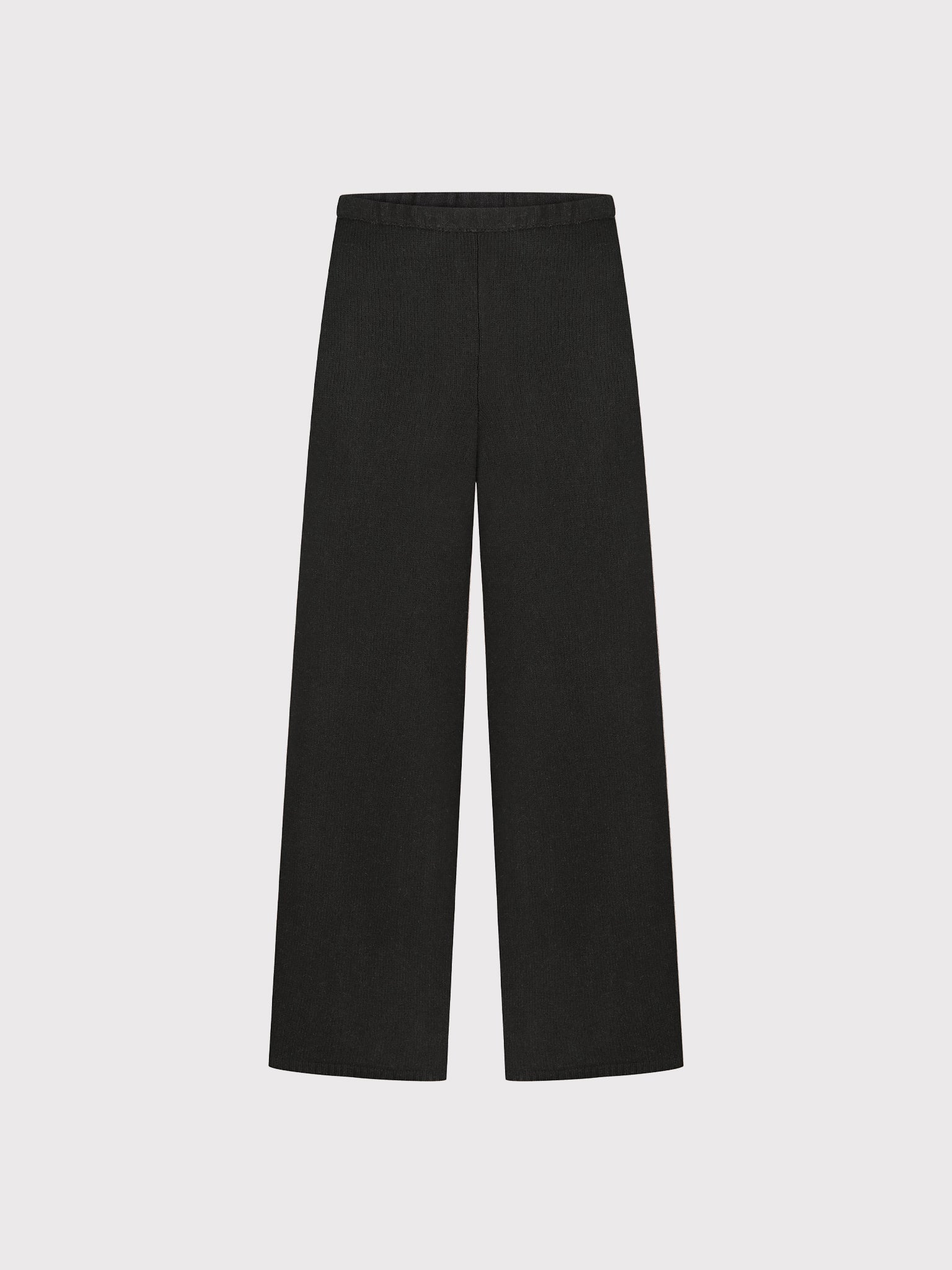 BLACK KNITTED TROUSERS