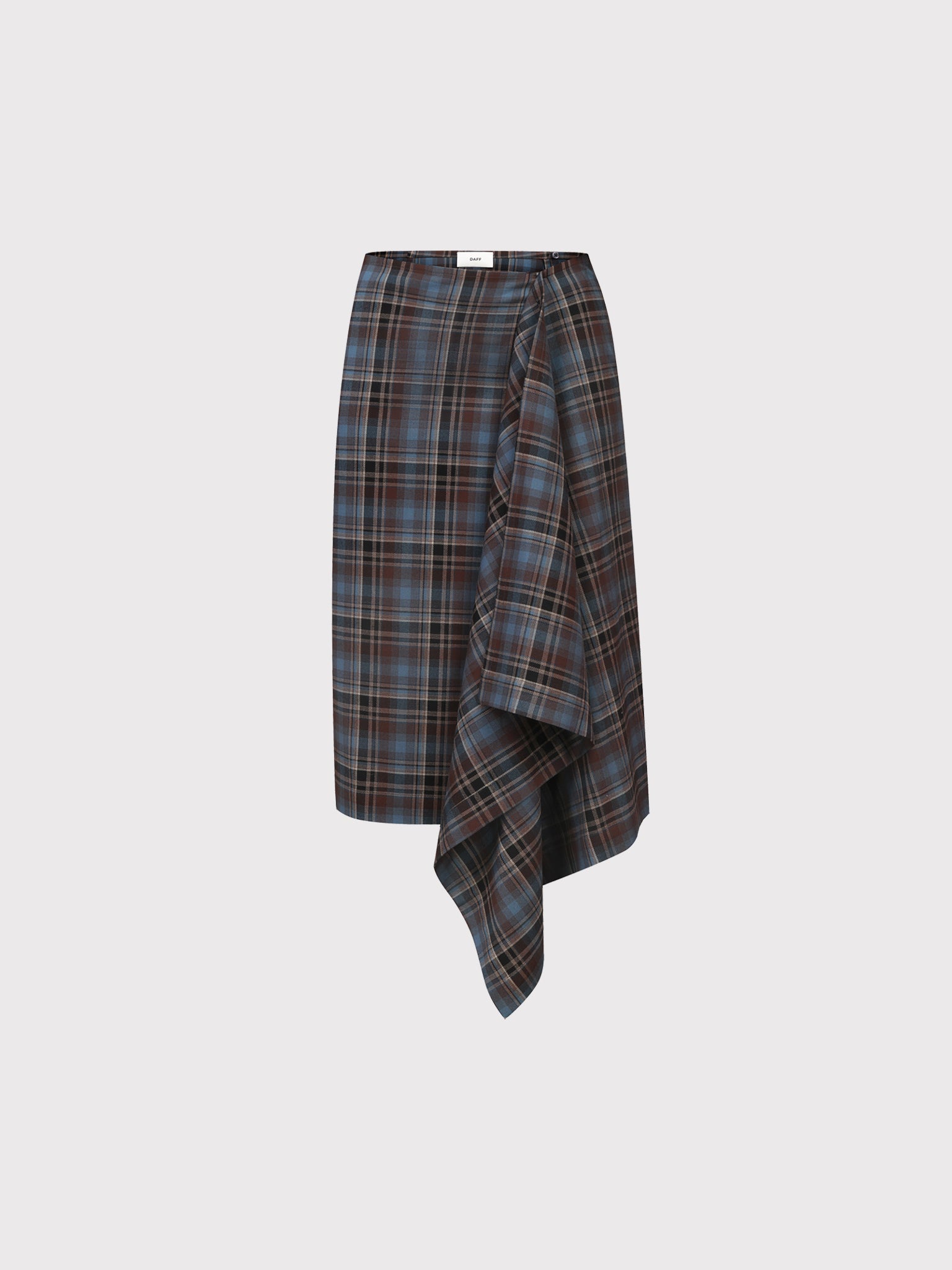 Chocolate-blue 2-way wrap skirt