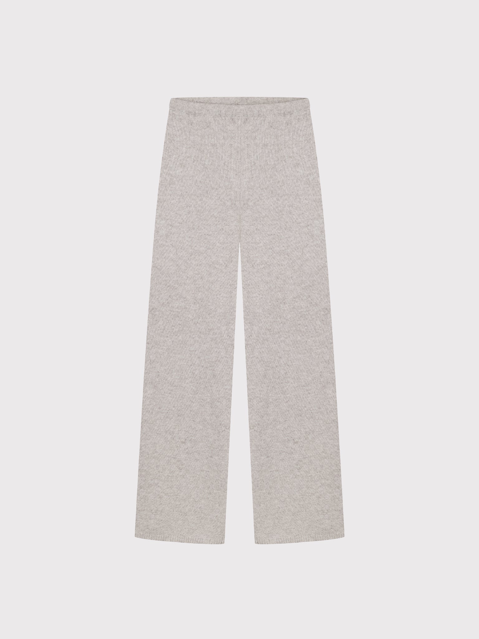 LIGHT TAUPE KNITTED TROUSERS