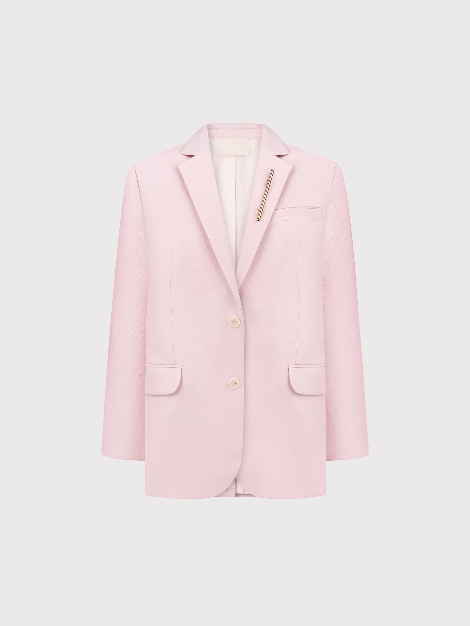 Light pink single-breasted jacket