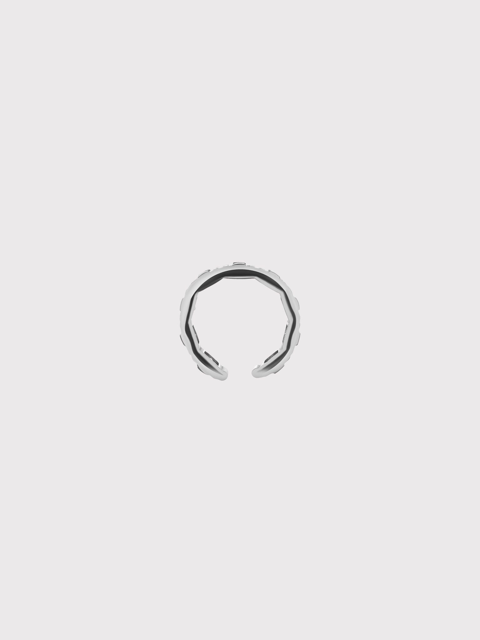 Сrystal ring-сuff silver
