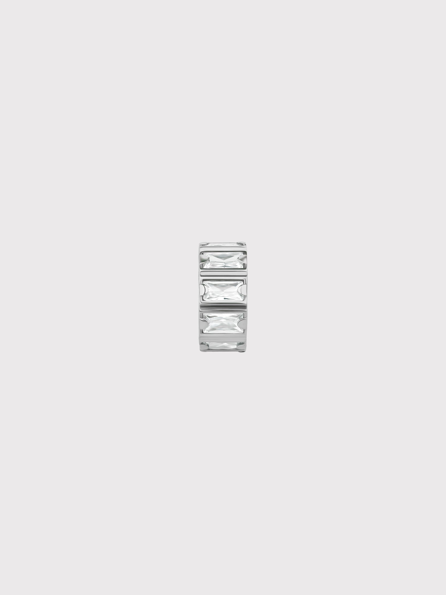 Сrystal ring-сuff silver