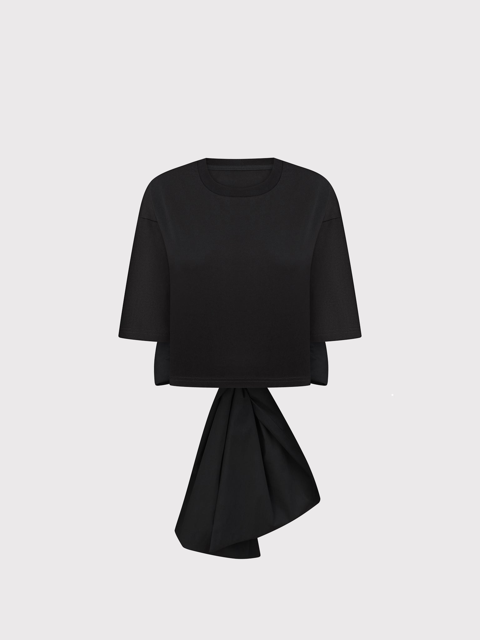 Black oversized back tie t-shirt