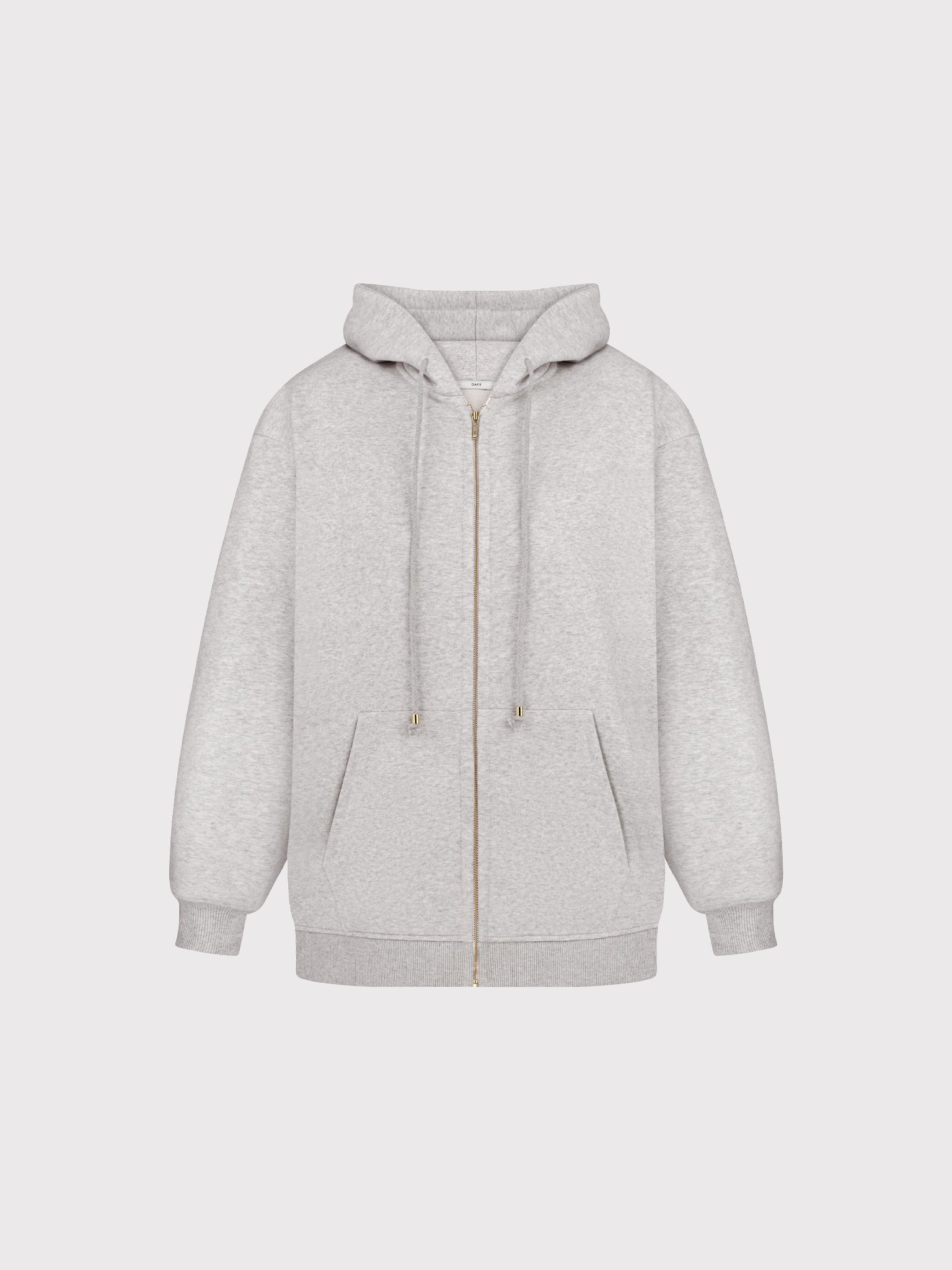 SIGNATURE GREY ZIP-UP HOODIE