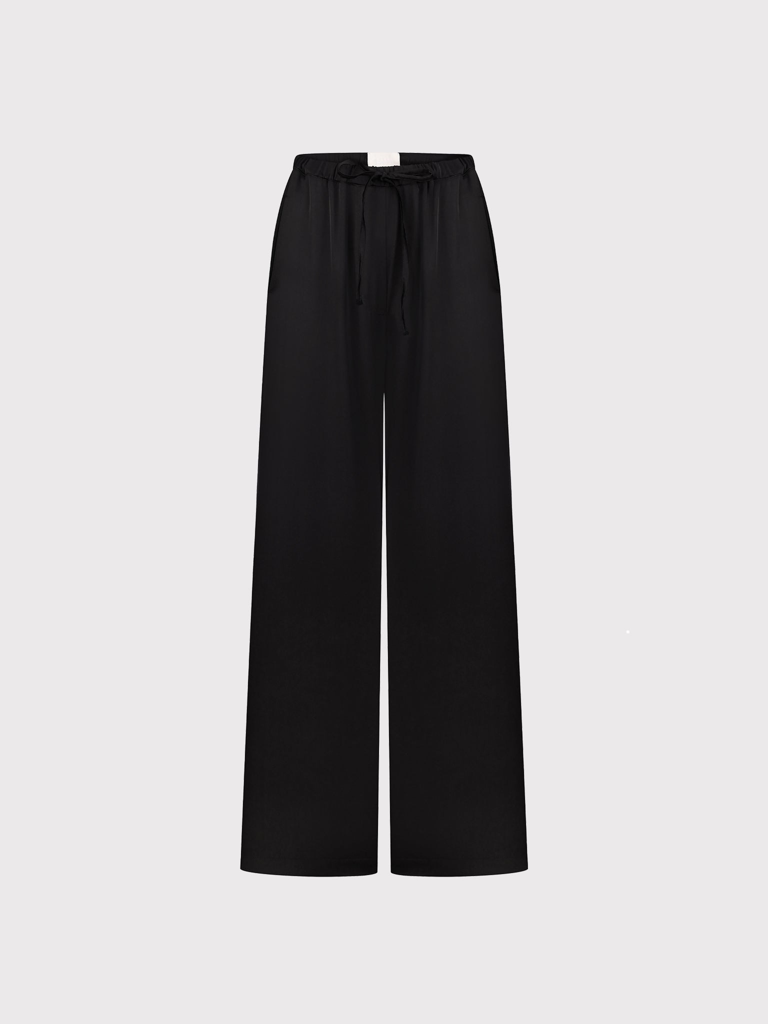 Black viscose trousers
