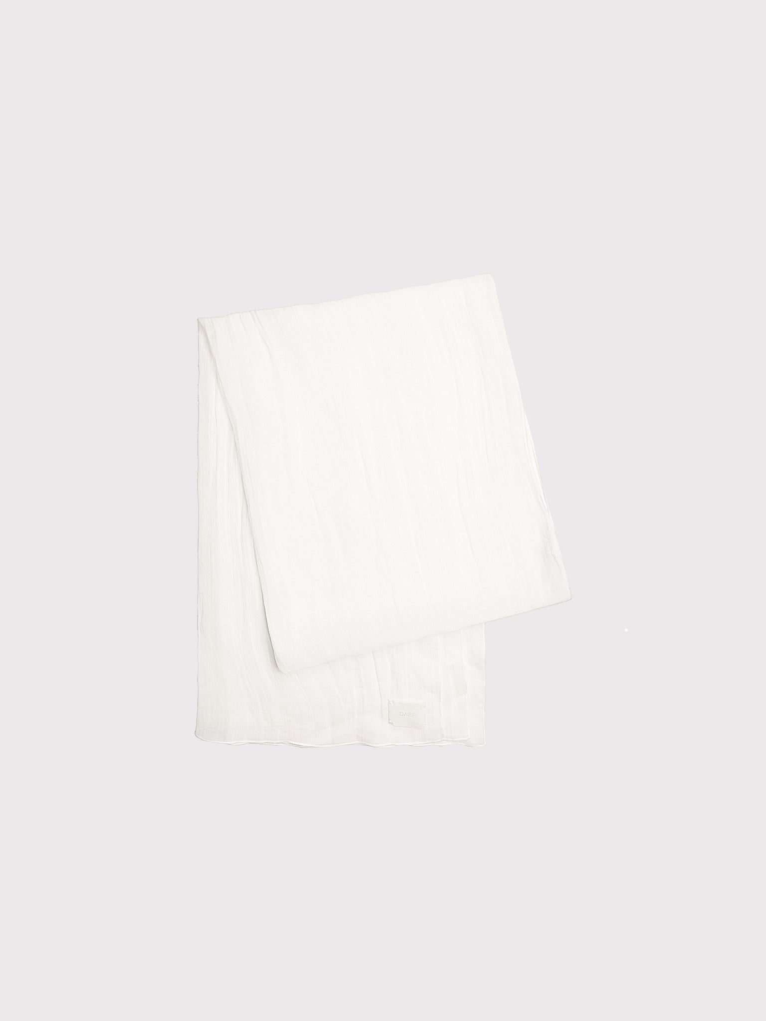 White semi-sheer scarf