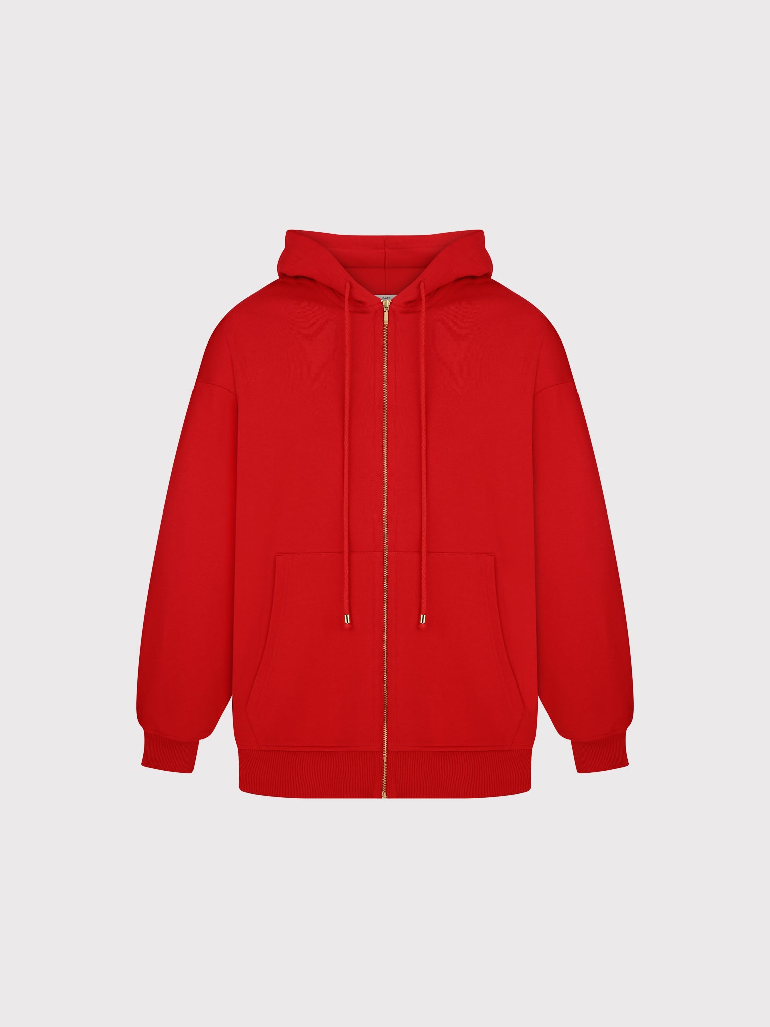 HOLIDAY RED ZIP-UP HOODIE