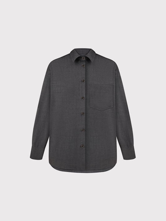 GREY WOOL SHIRT