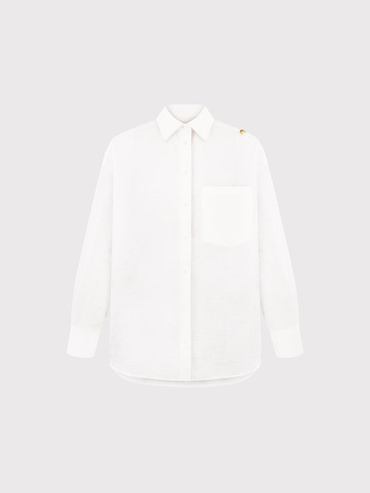 WHITE LINEN SHIRT