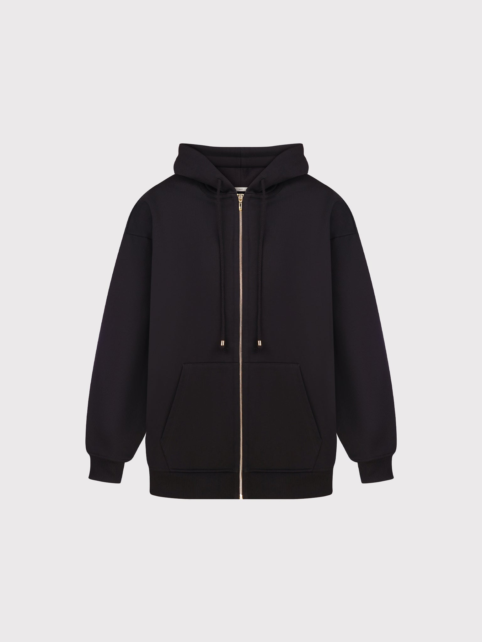 SIGNATURE BLACK ZIP-UP HOODIE