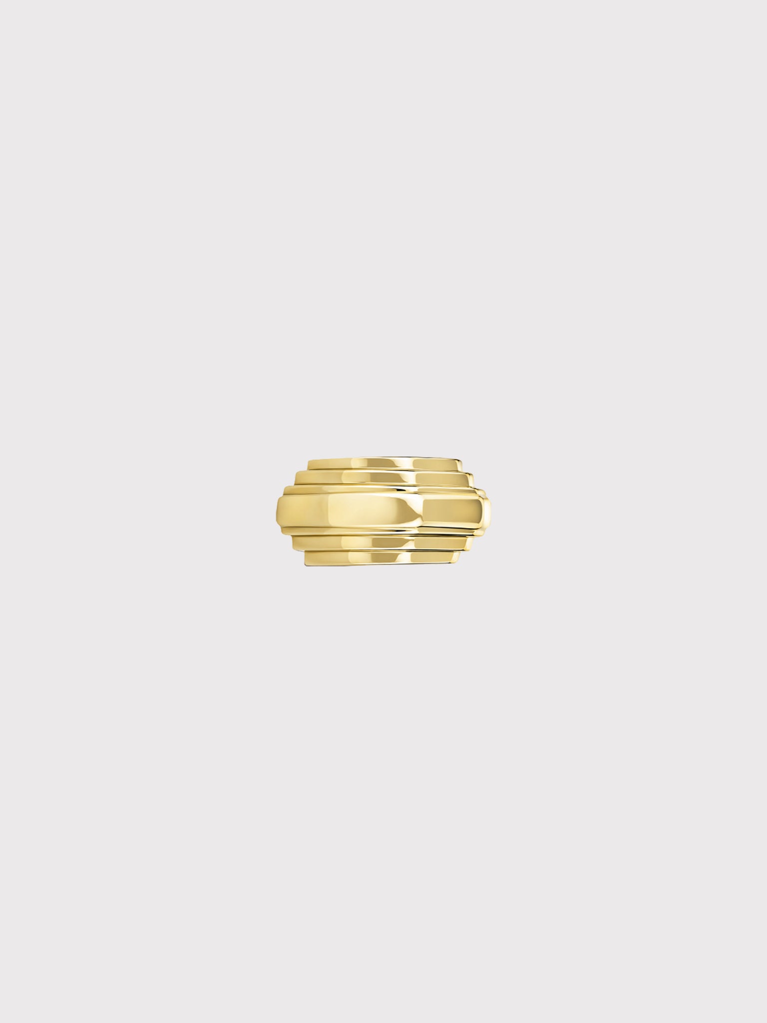 Sculptural step ring gold