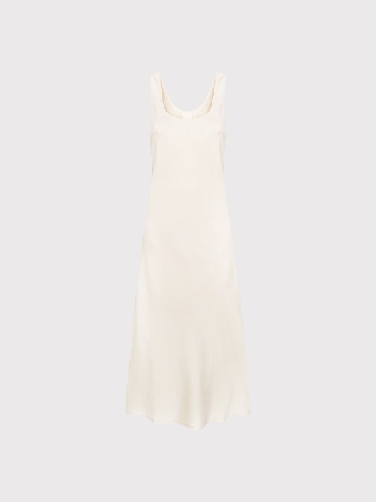 MILK OBLIQUE DRESS