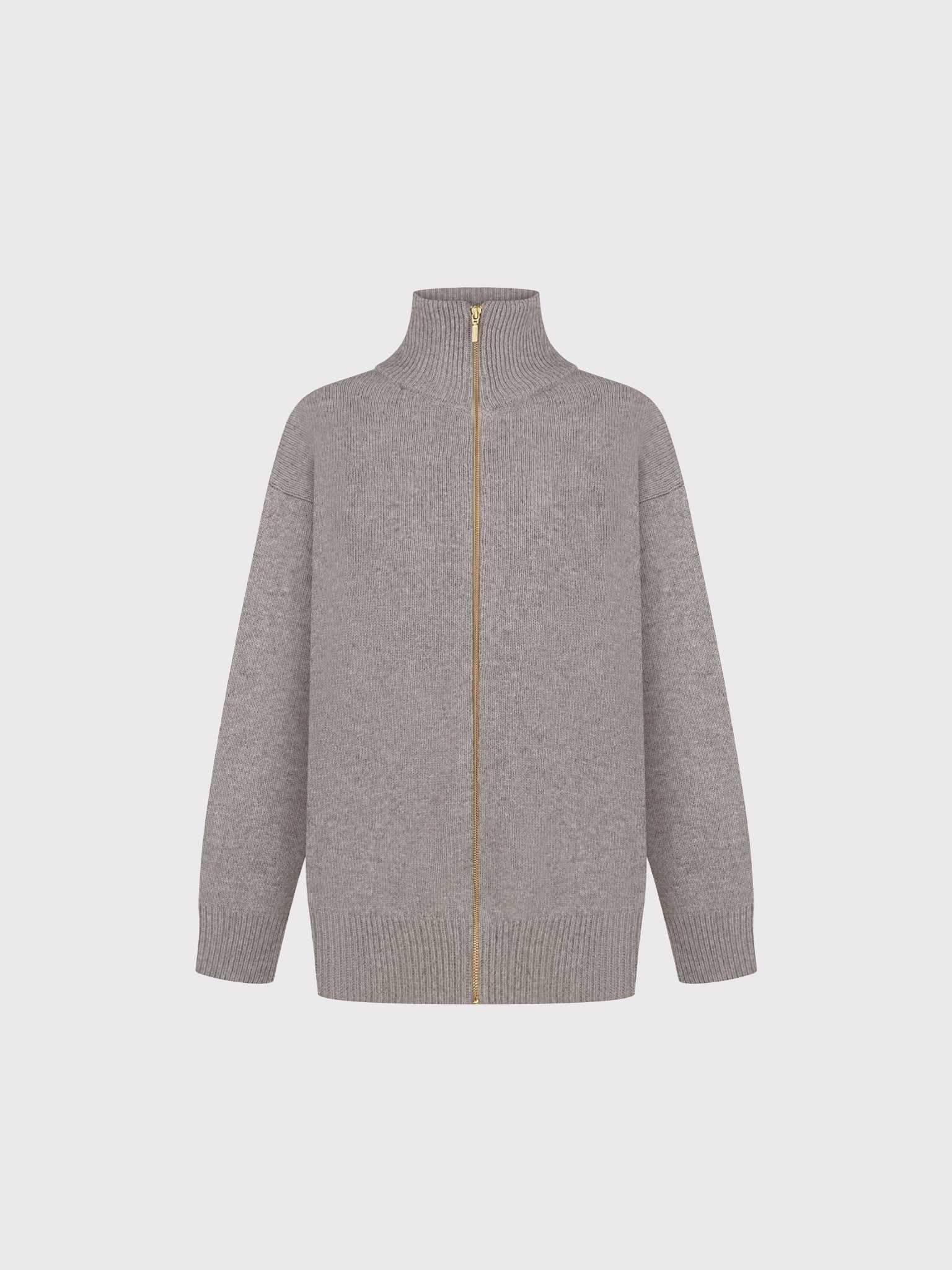 WOOL ZIP-UP SWEATER