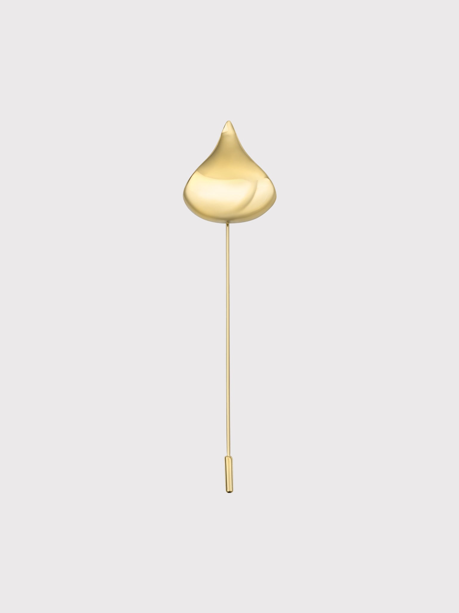 Ginkgo leaf brooch gold