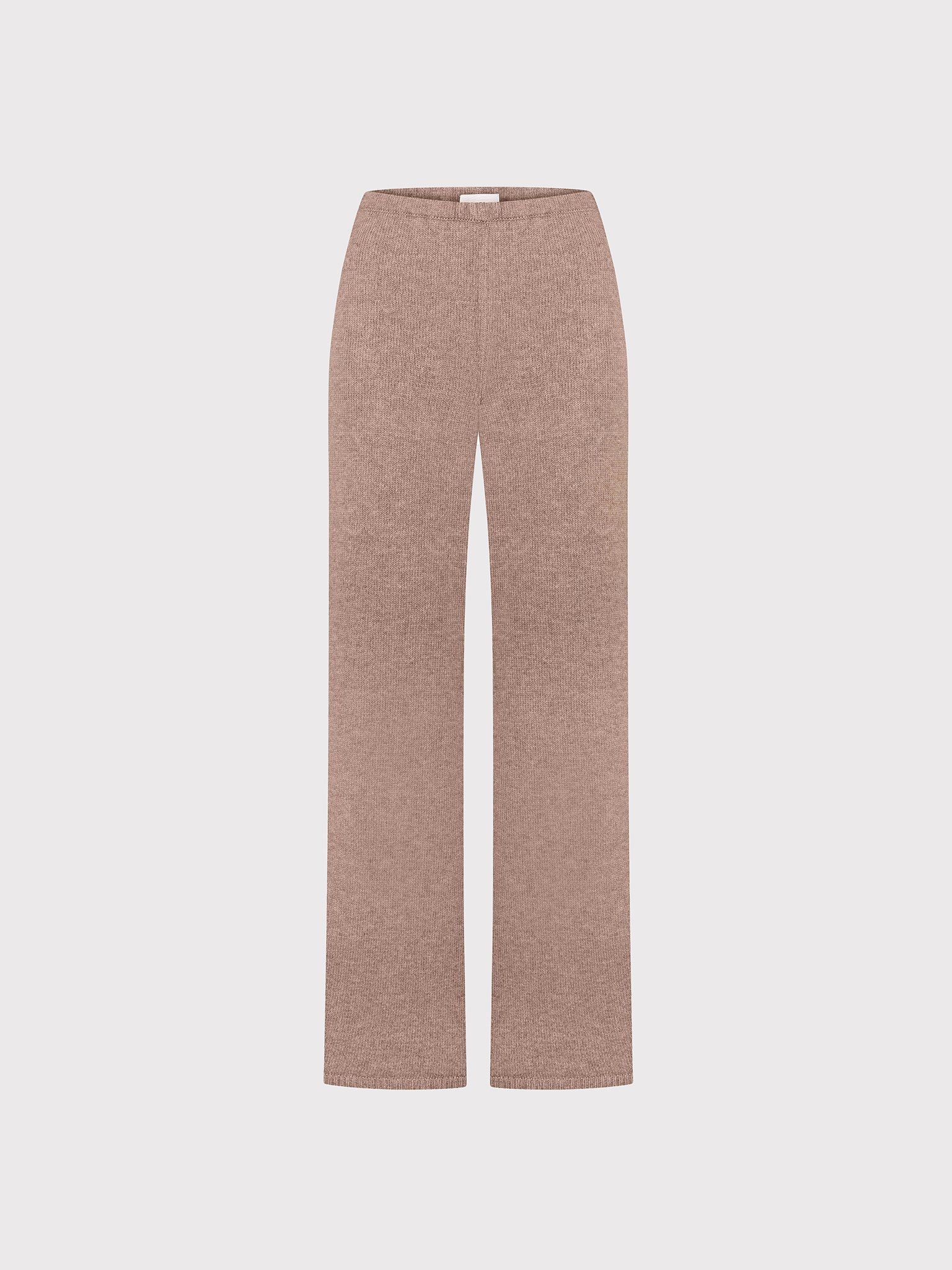 BEIGE KNIT TROUSERS