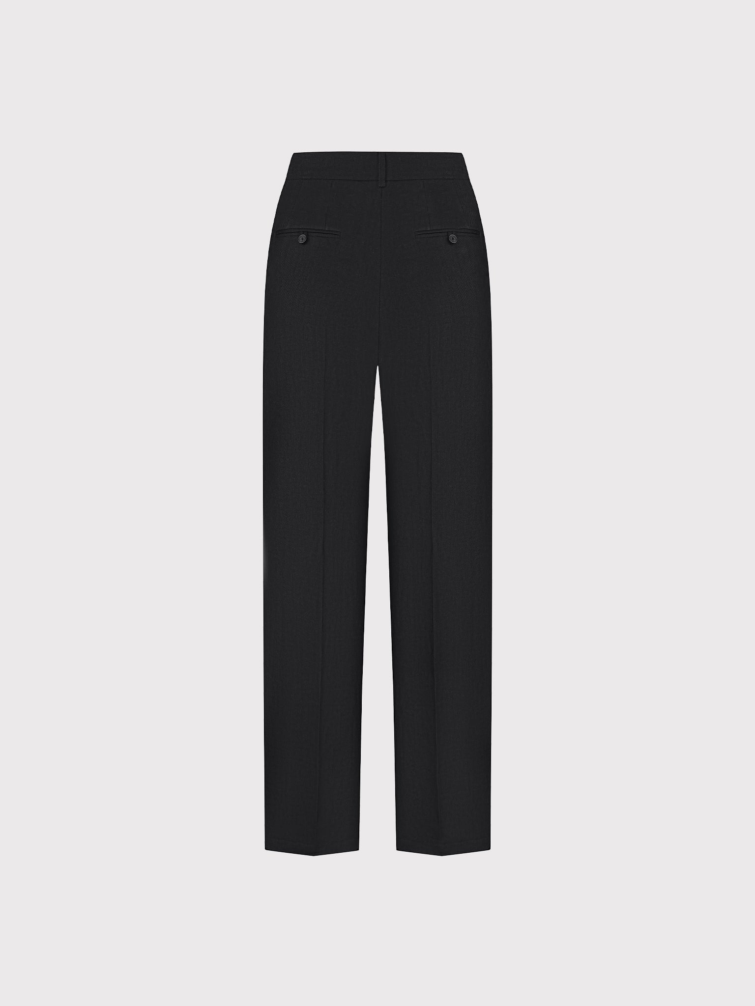 BLACK LINEN TROUSERS