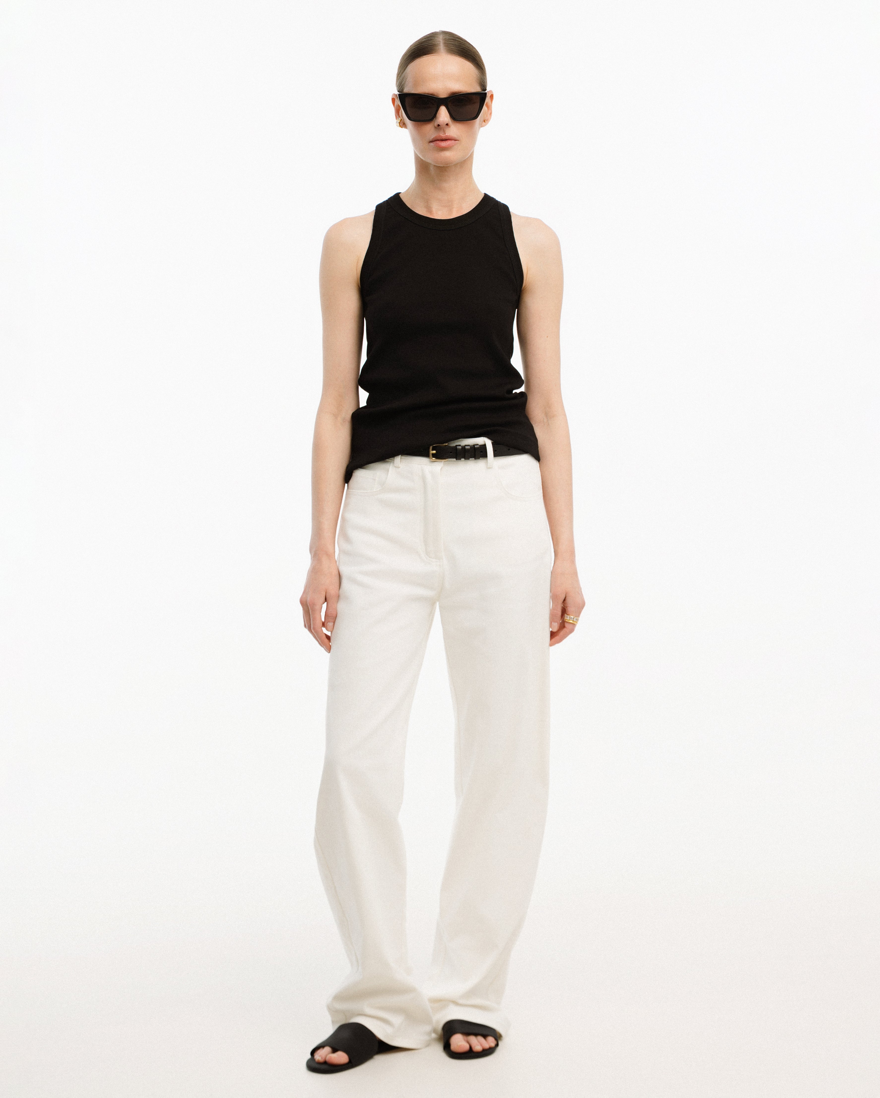 BLACK LEATHER BELT