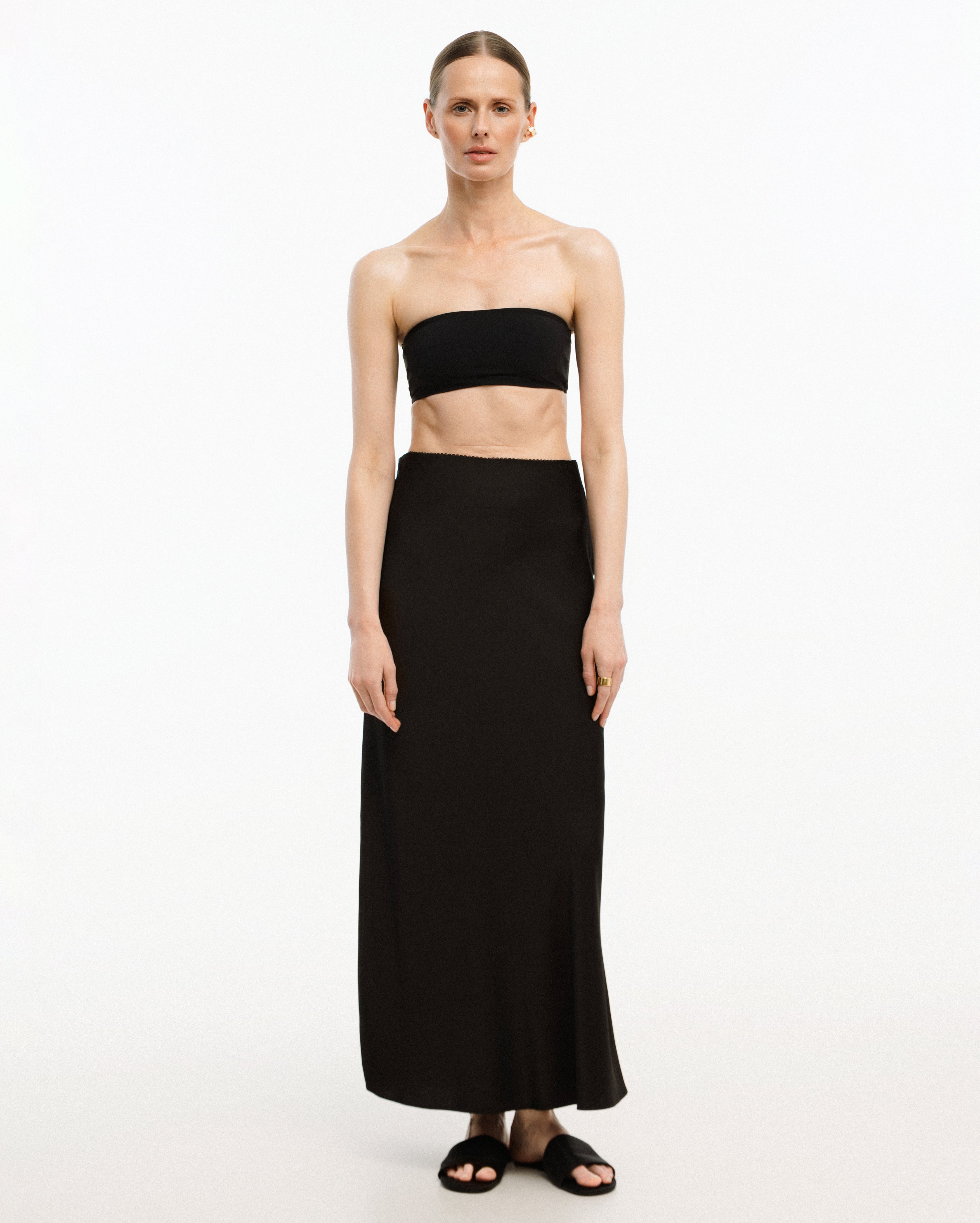 BLACK MINI BANDEAU TOP