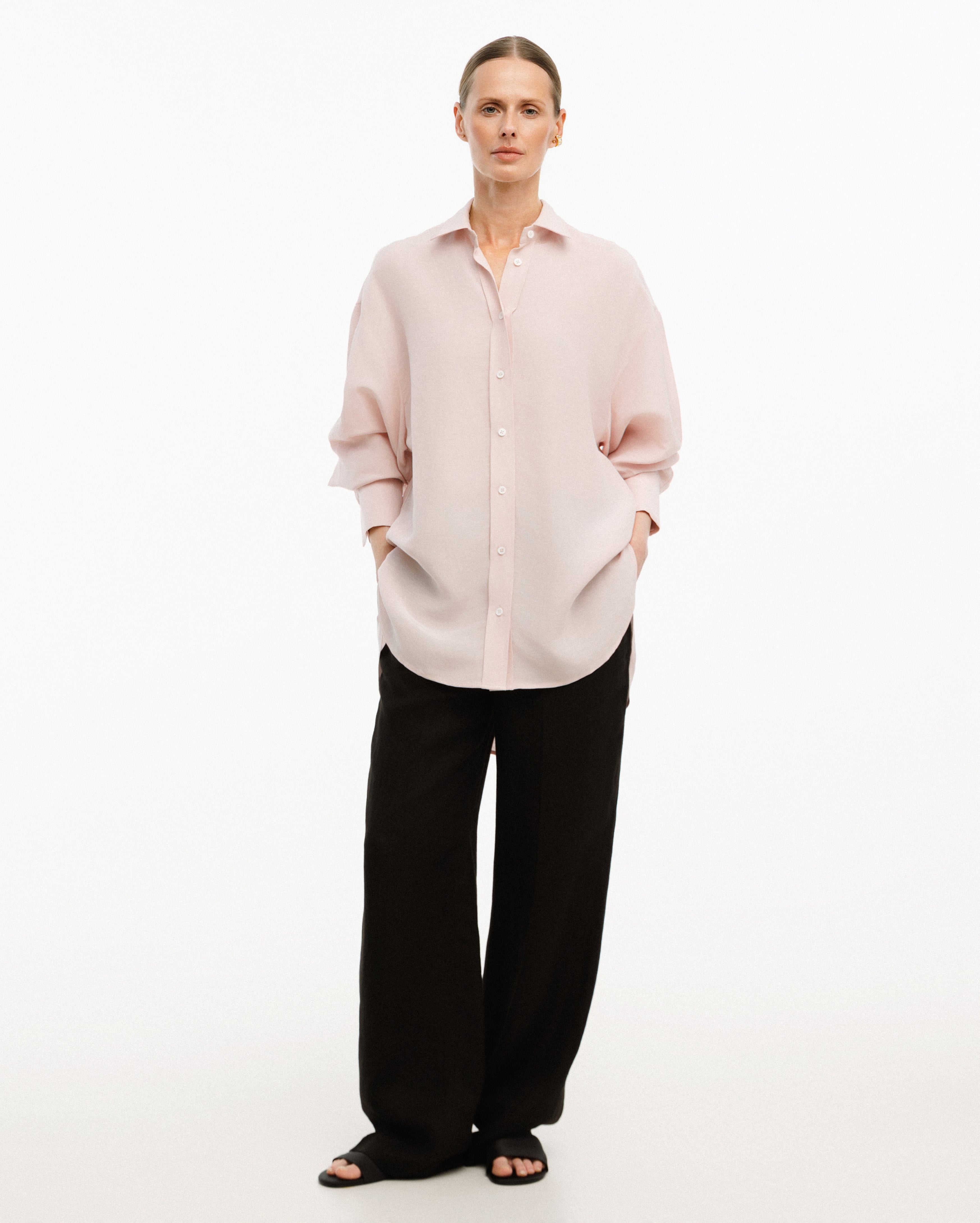 BLACK LINEN TROUSERS