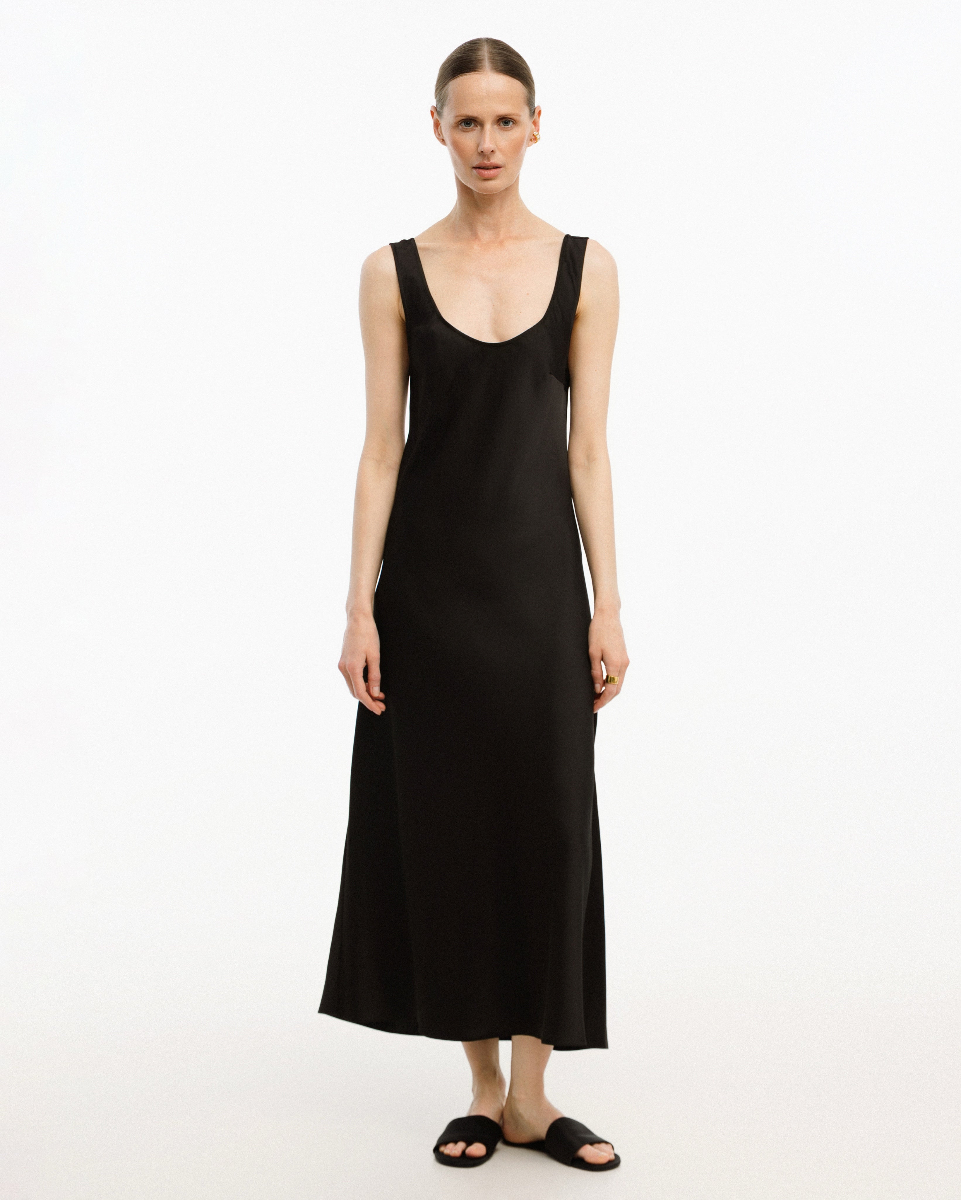 BLACK OBLIQUE DRESS