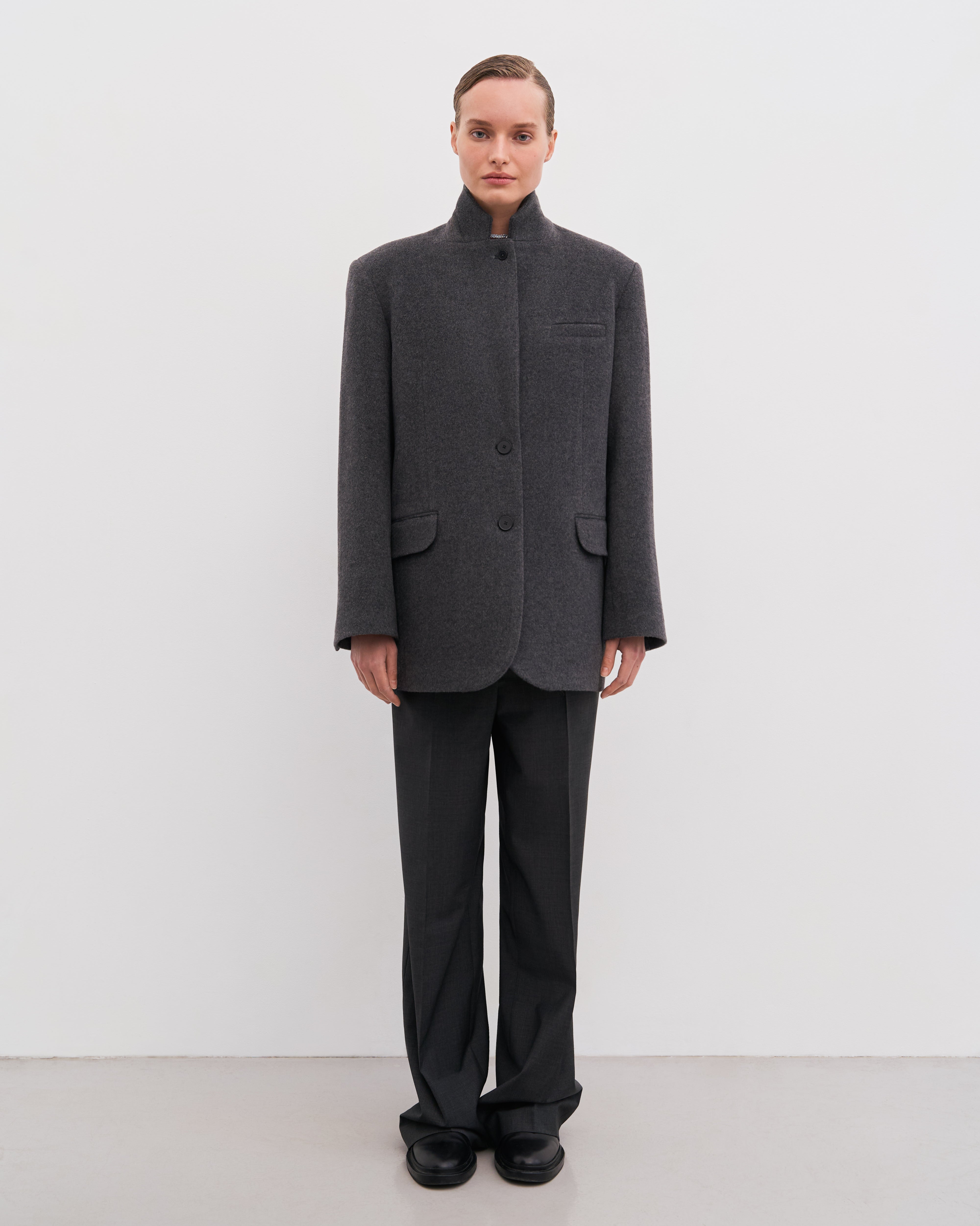 GREY WOOL TROUSERS