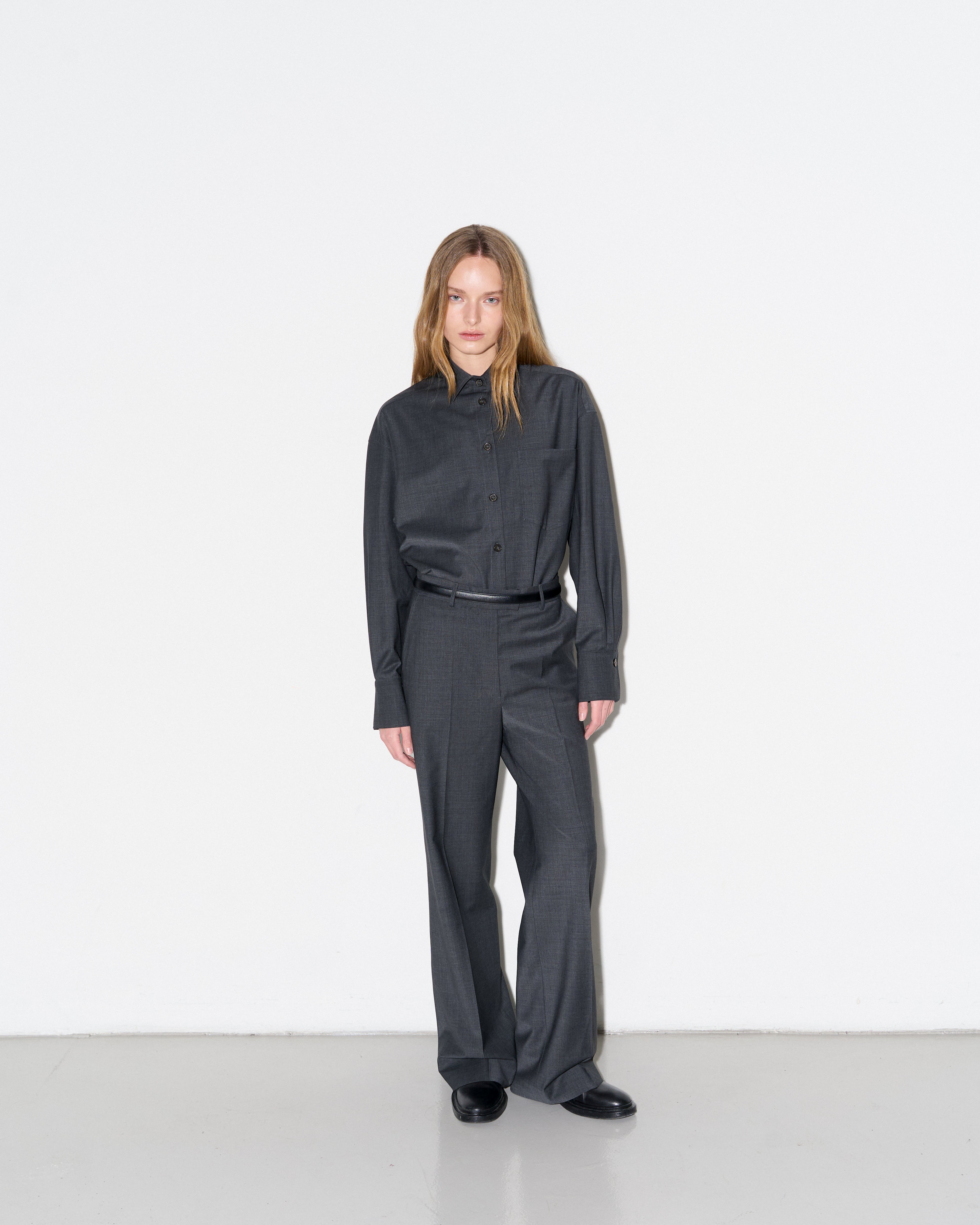 GREY WOOL SHIRT