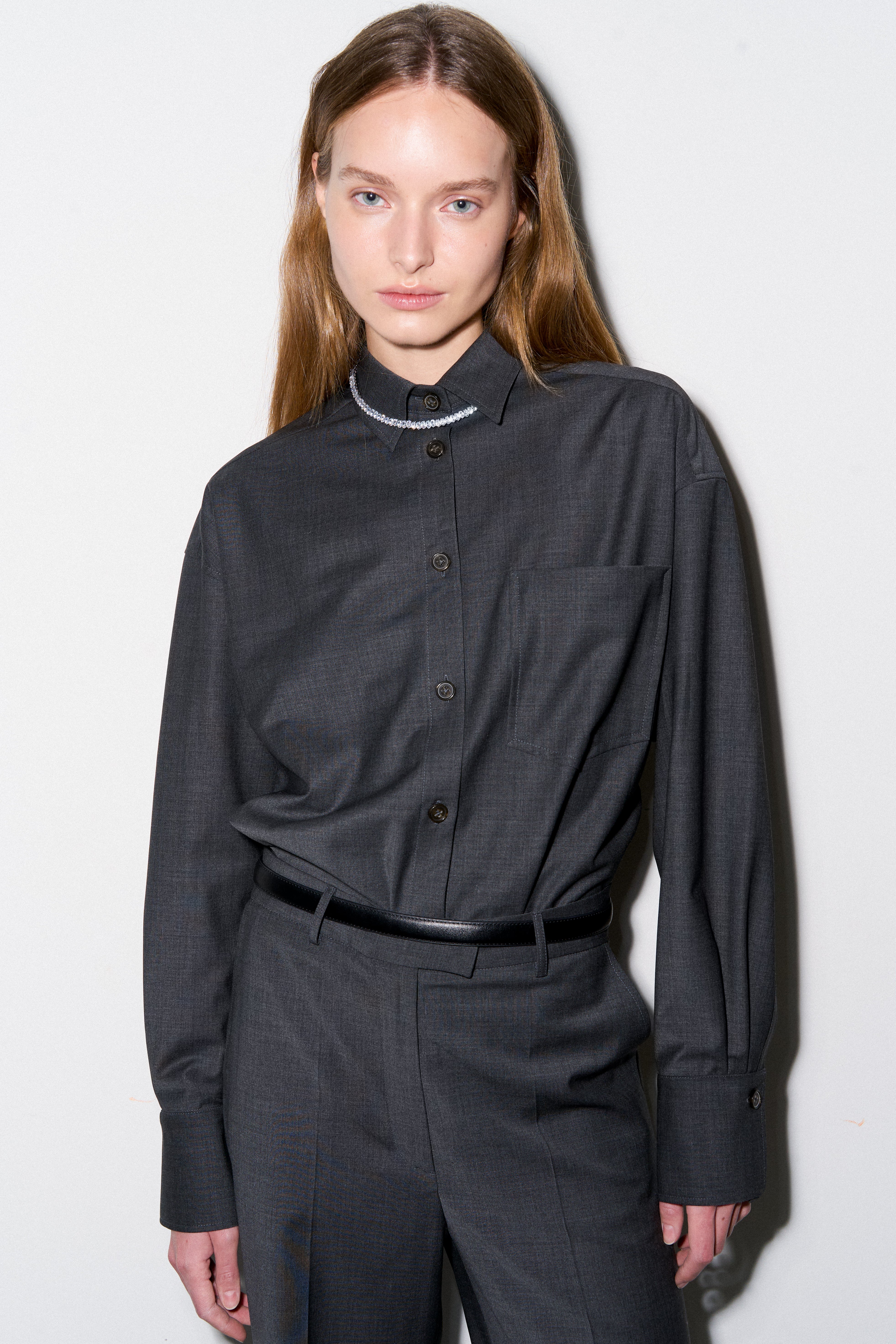 GREY WOOL SHIRT