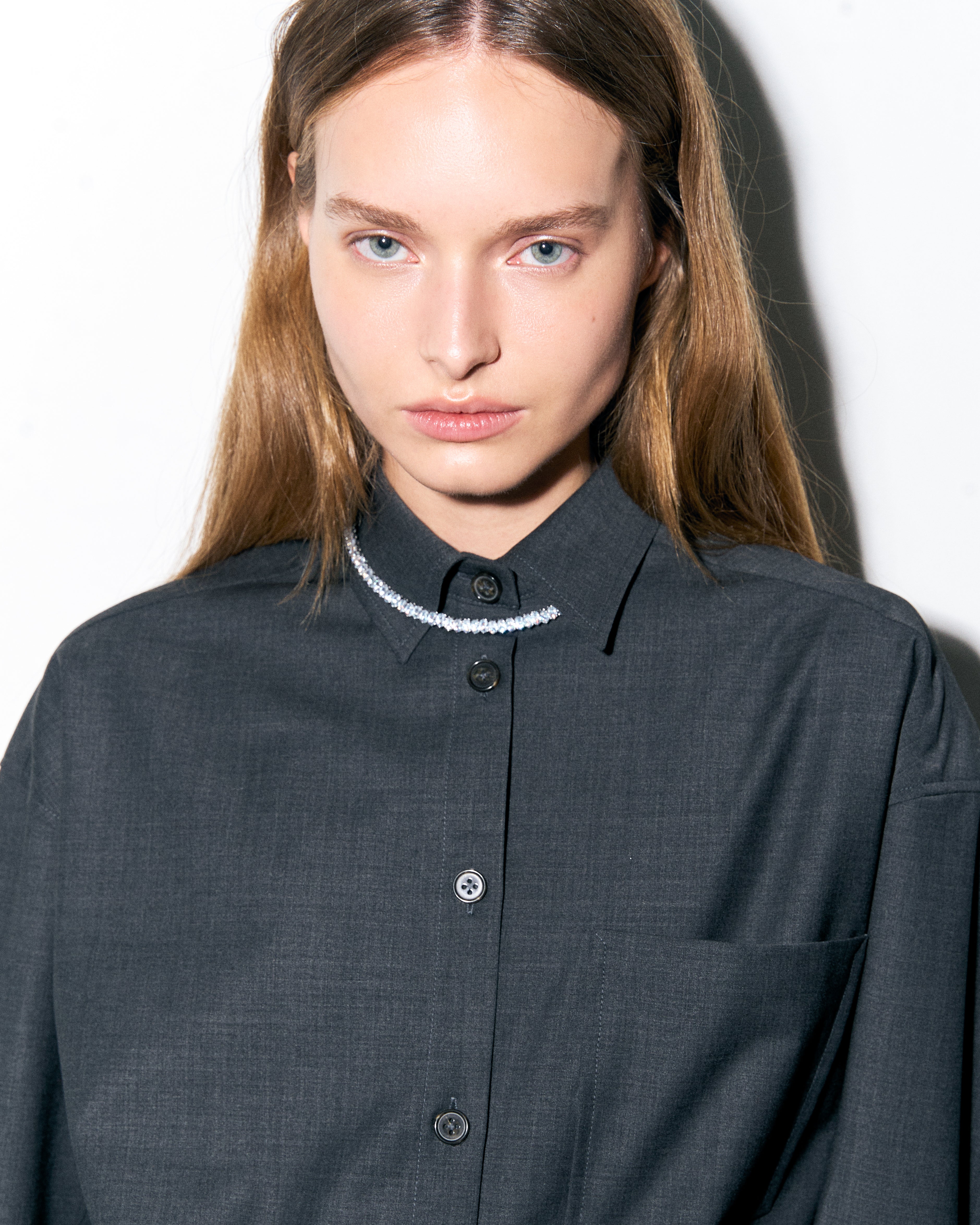 GREY WOOL SHIRT
