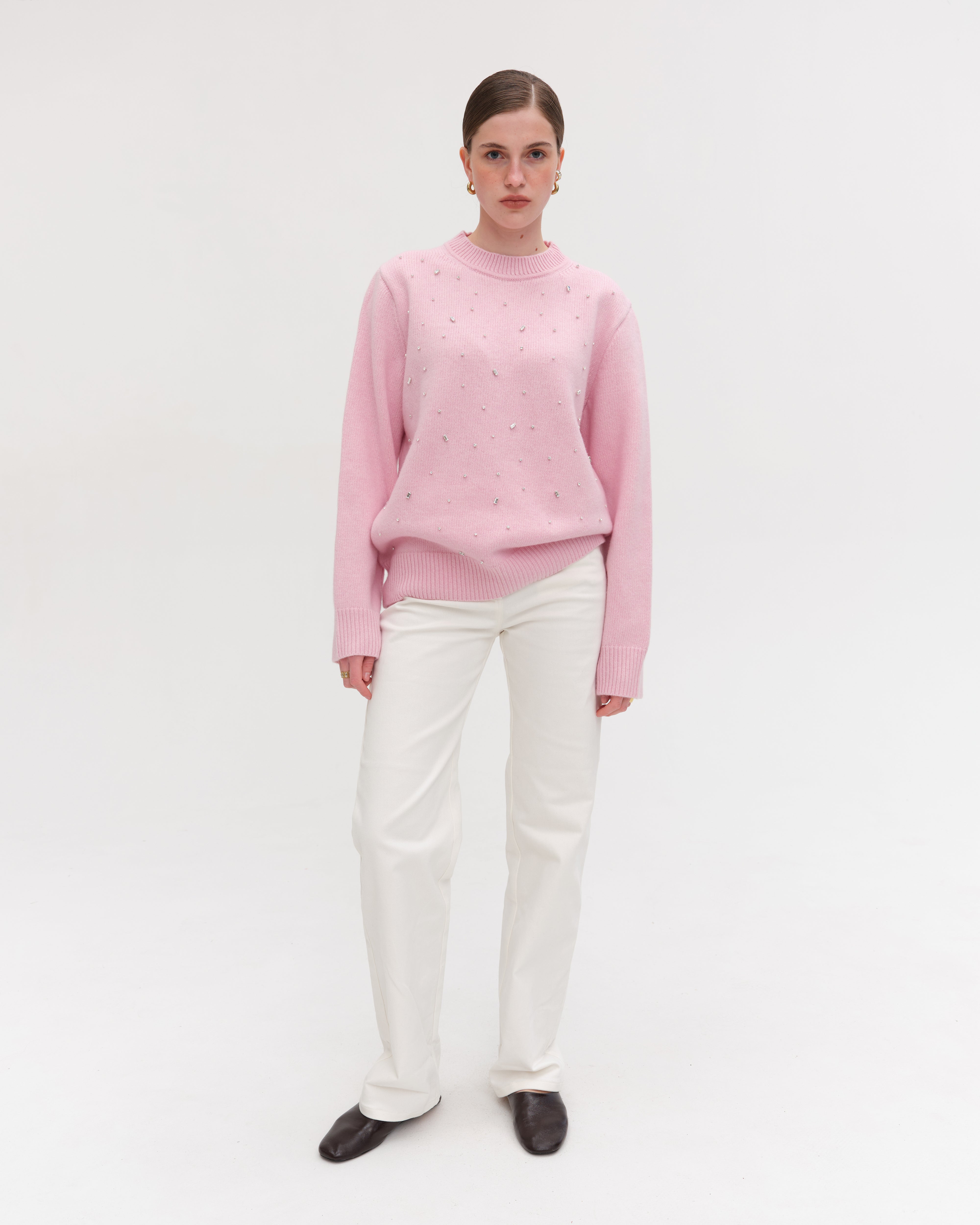 ROSE JUMPER WITH CRTSTAL DETAILS