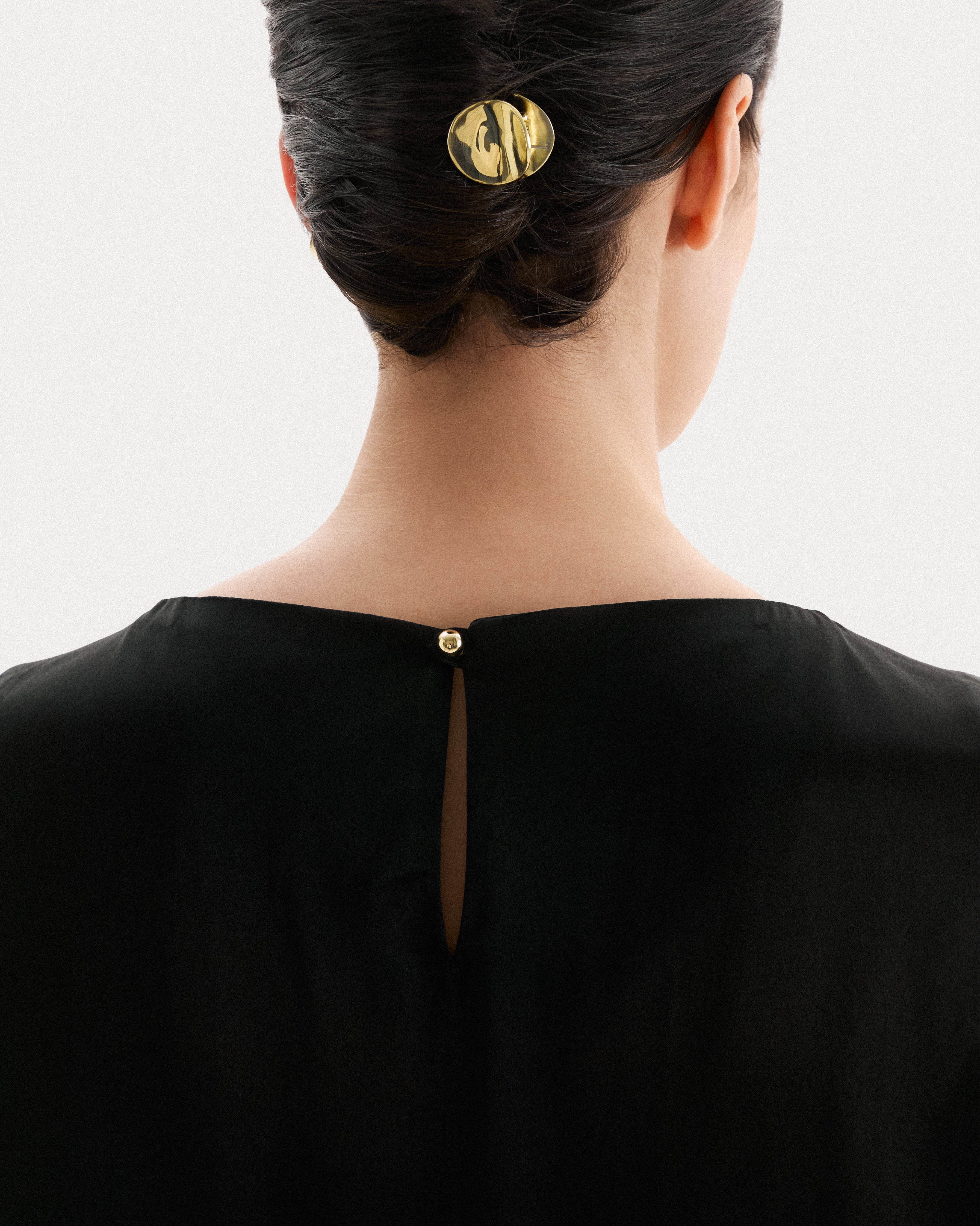 Black viscose a-line dress