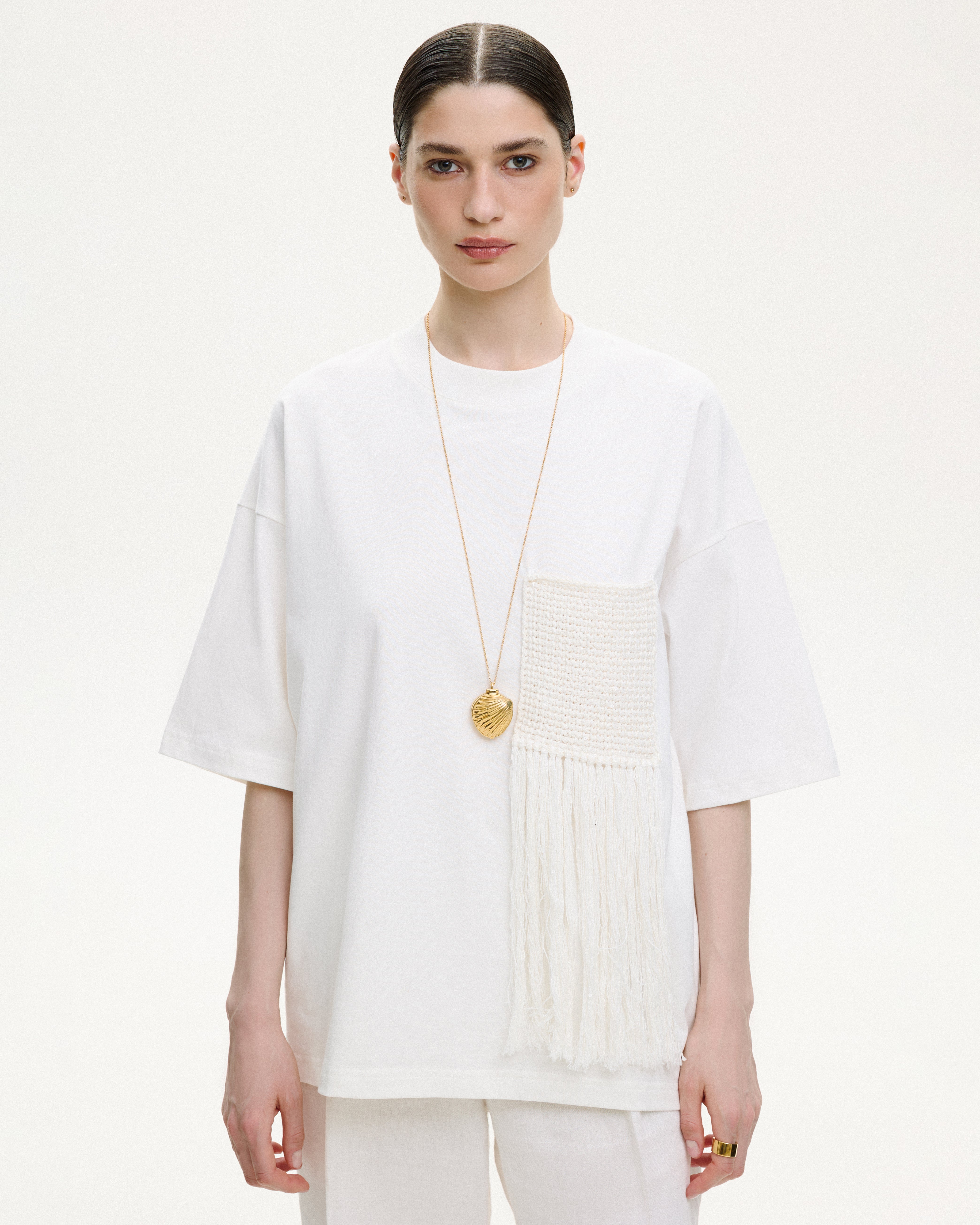 MILK OVERSIZED T-SHIRT WITH POCKET