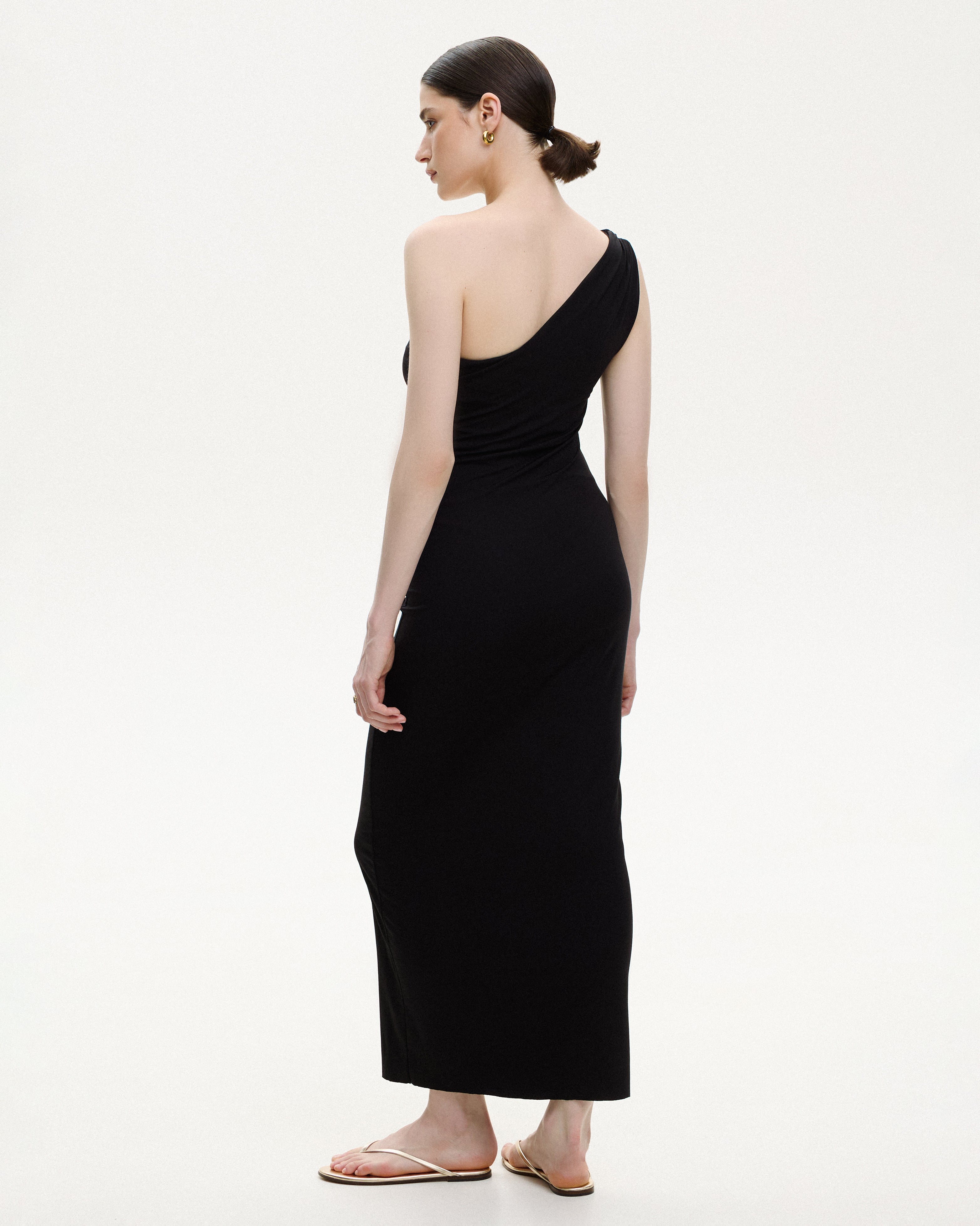 BLACK ASYMMETRIC DRESS