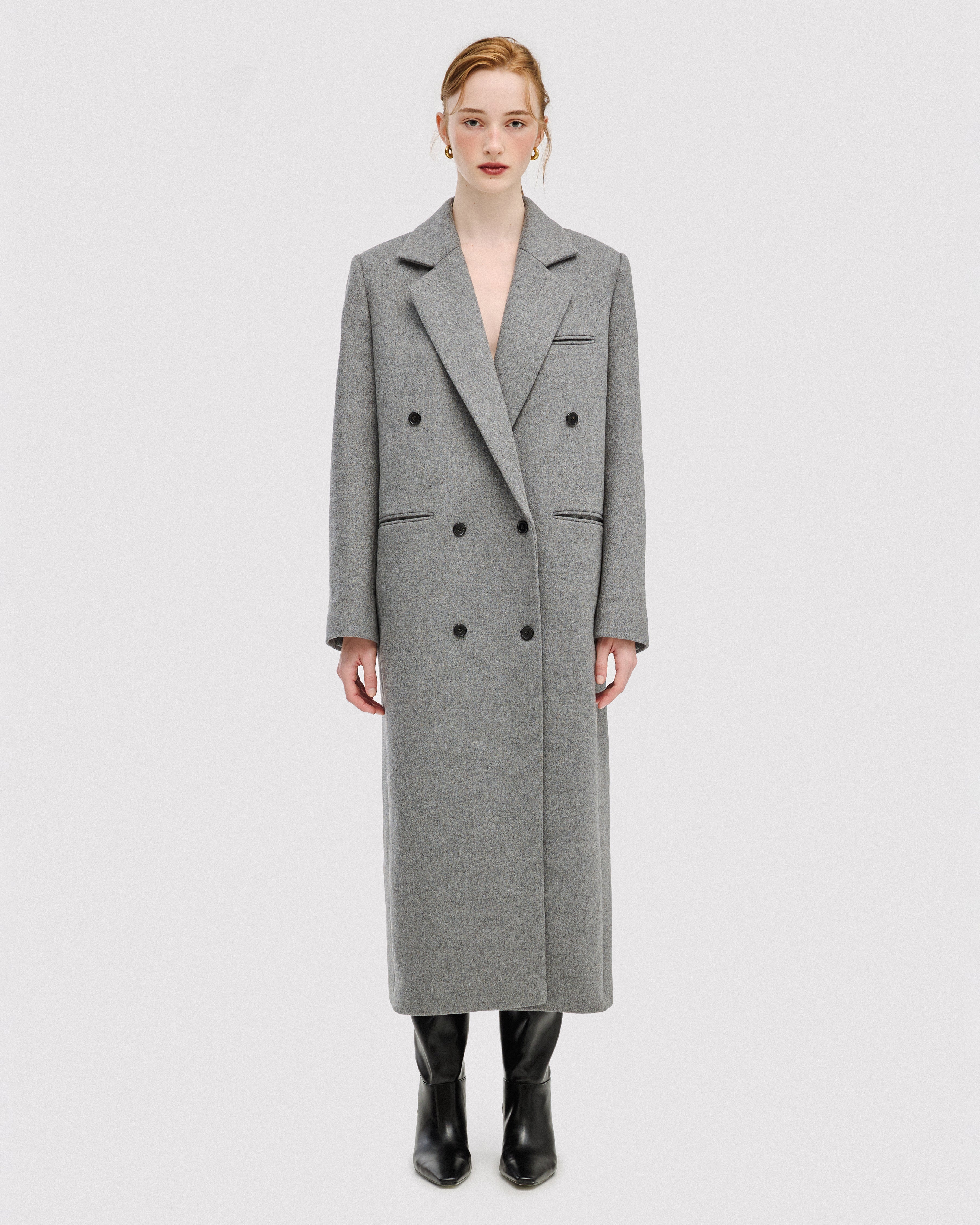 WOOL DOUBLE-BREASTED COAT