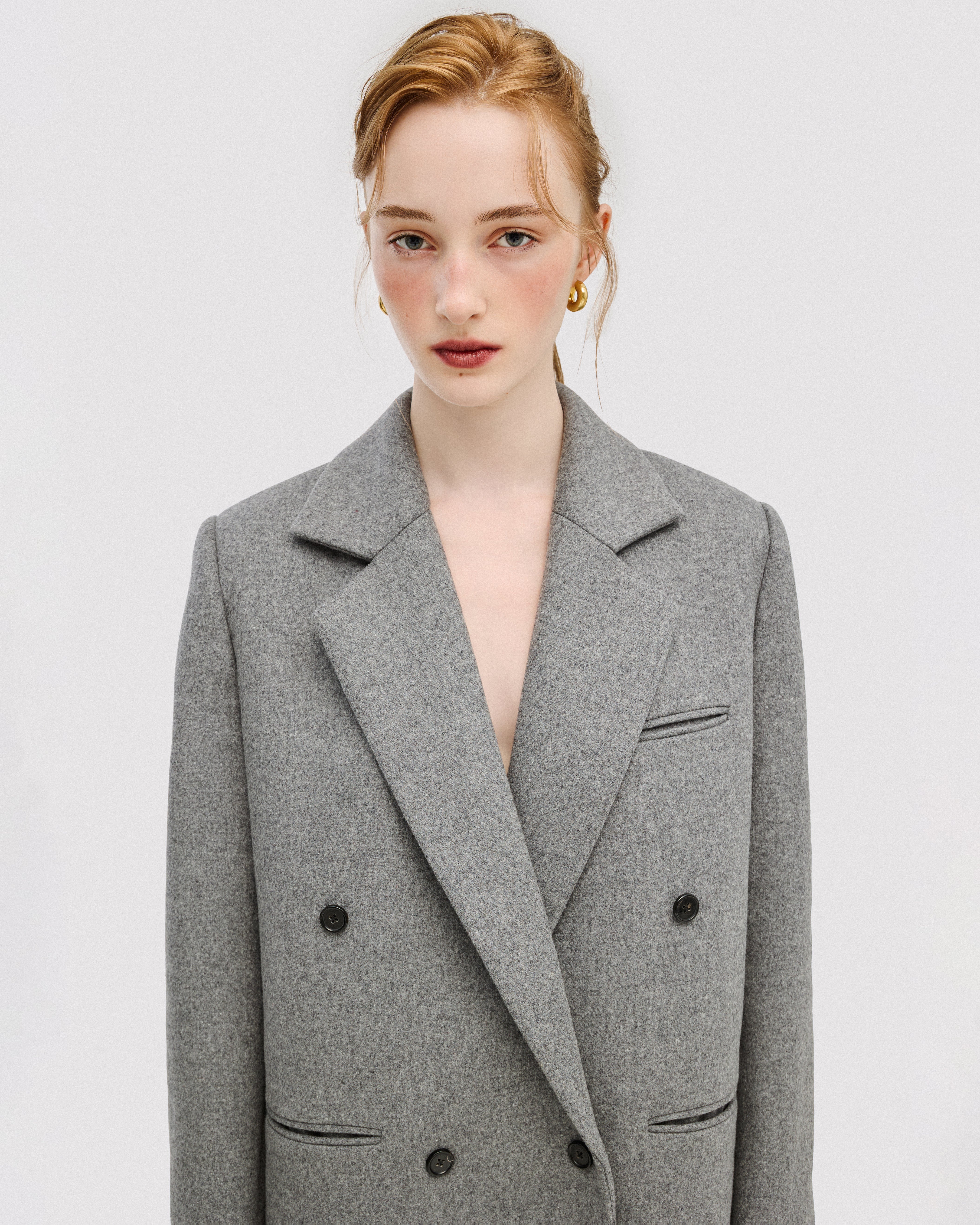 WOOL DOUBLE-BREASTED COAT