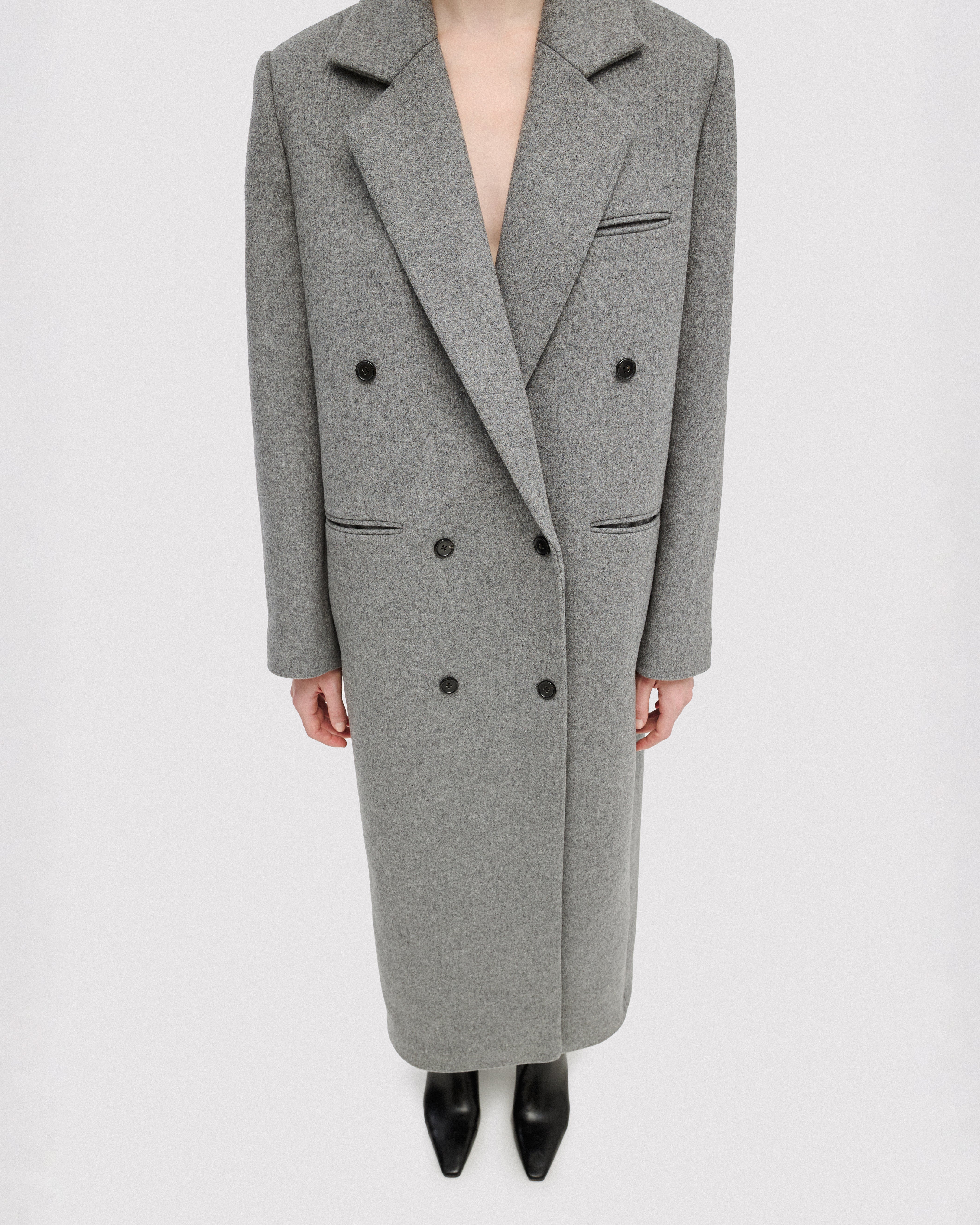 WOOL DOUBLE-BREASTED COAT