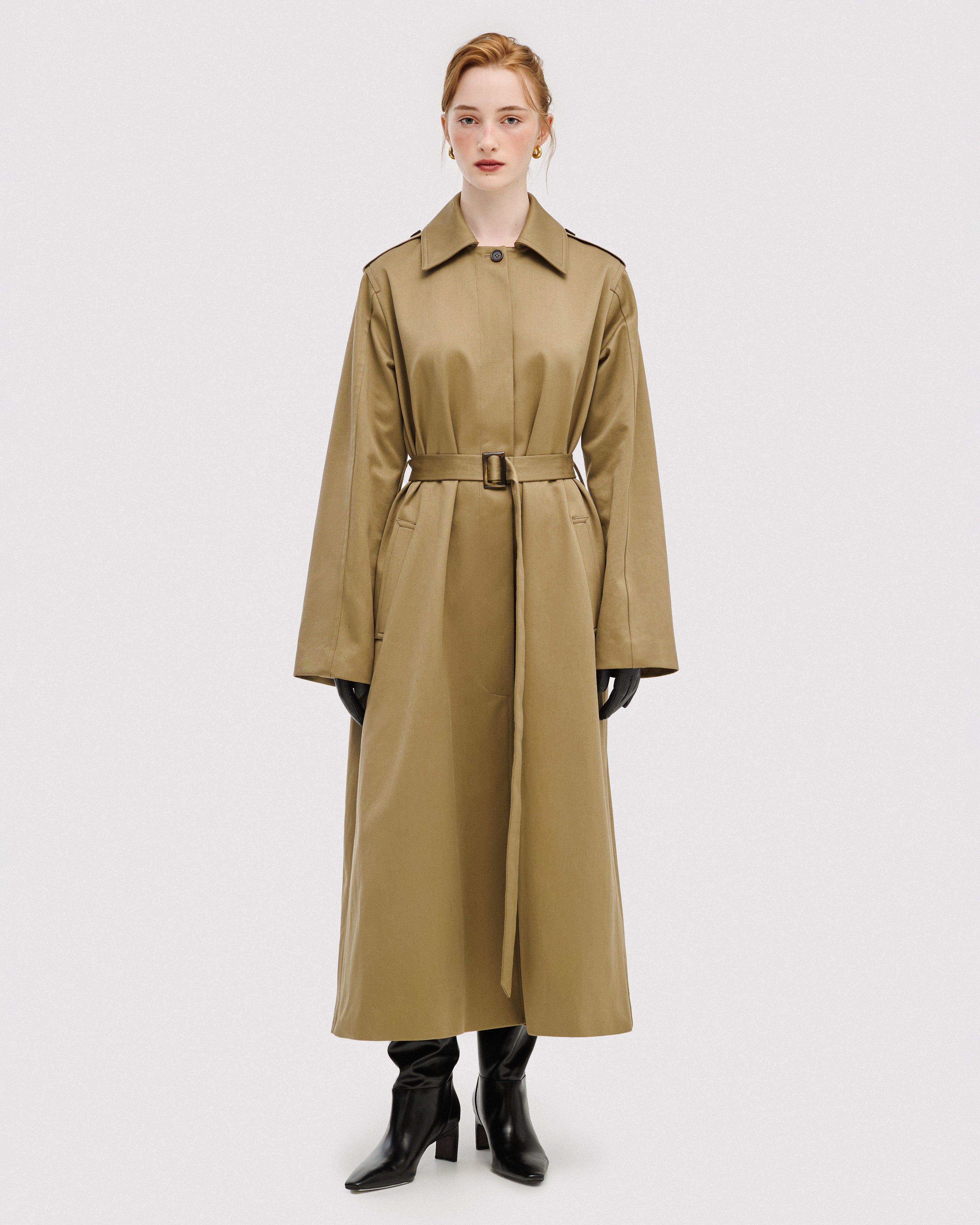 SINGLE-SIDED TRENCHCOAT KHAKІ