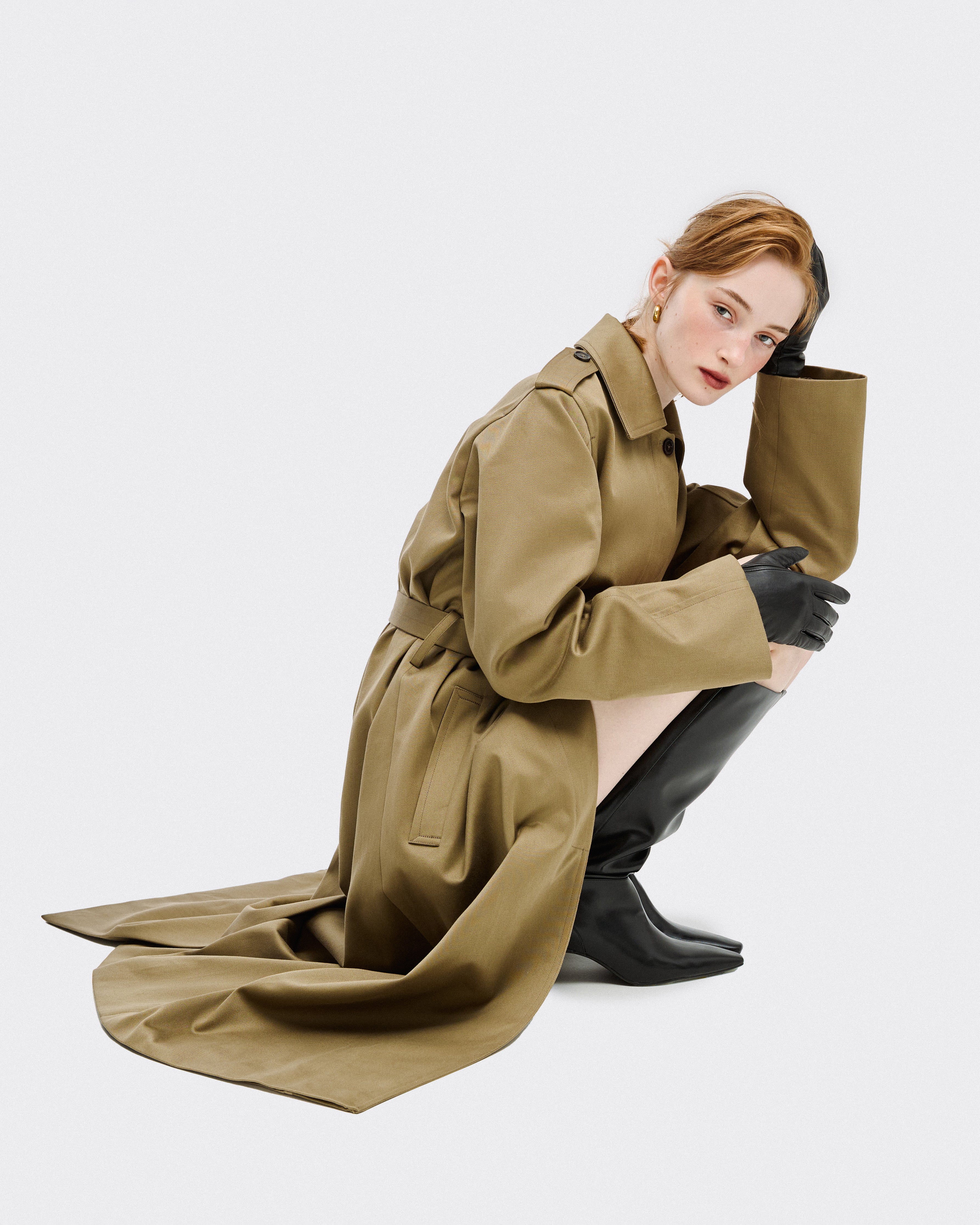 SINGLE-SIDED TRENCHCOAT KHAKІ