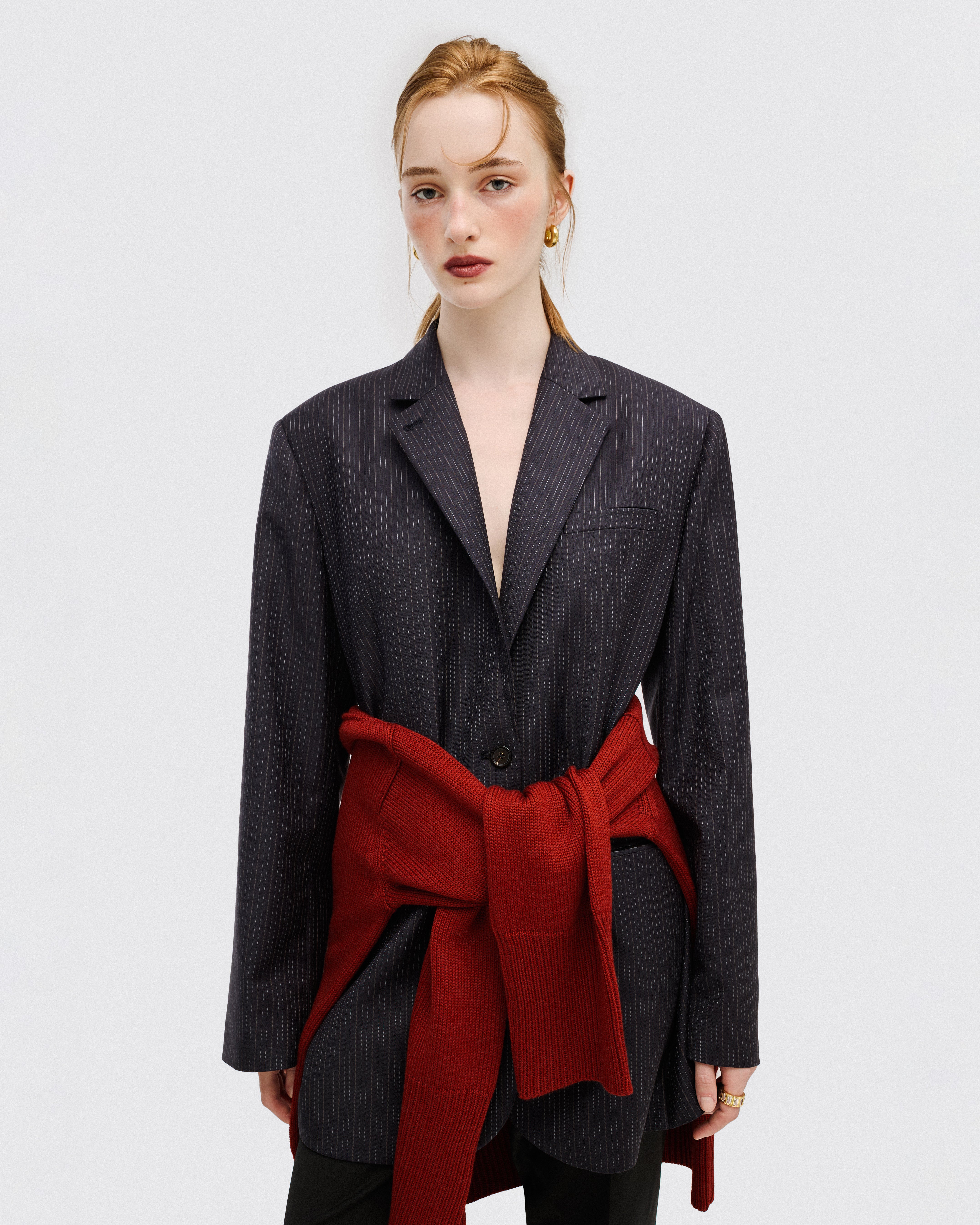 STRIPED WOOL JACKET