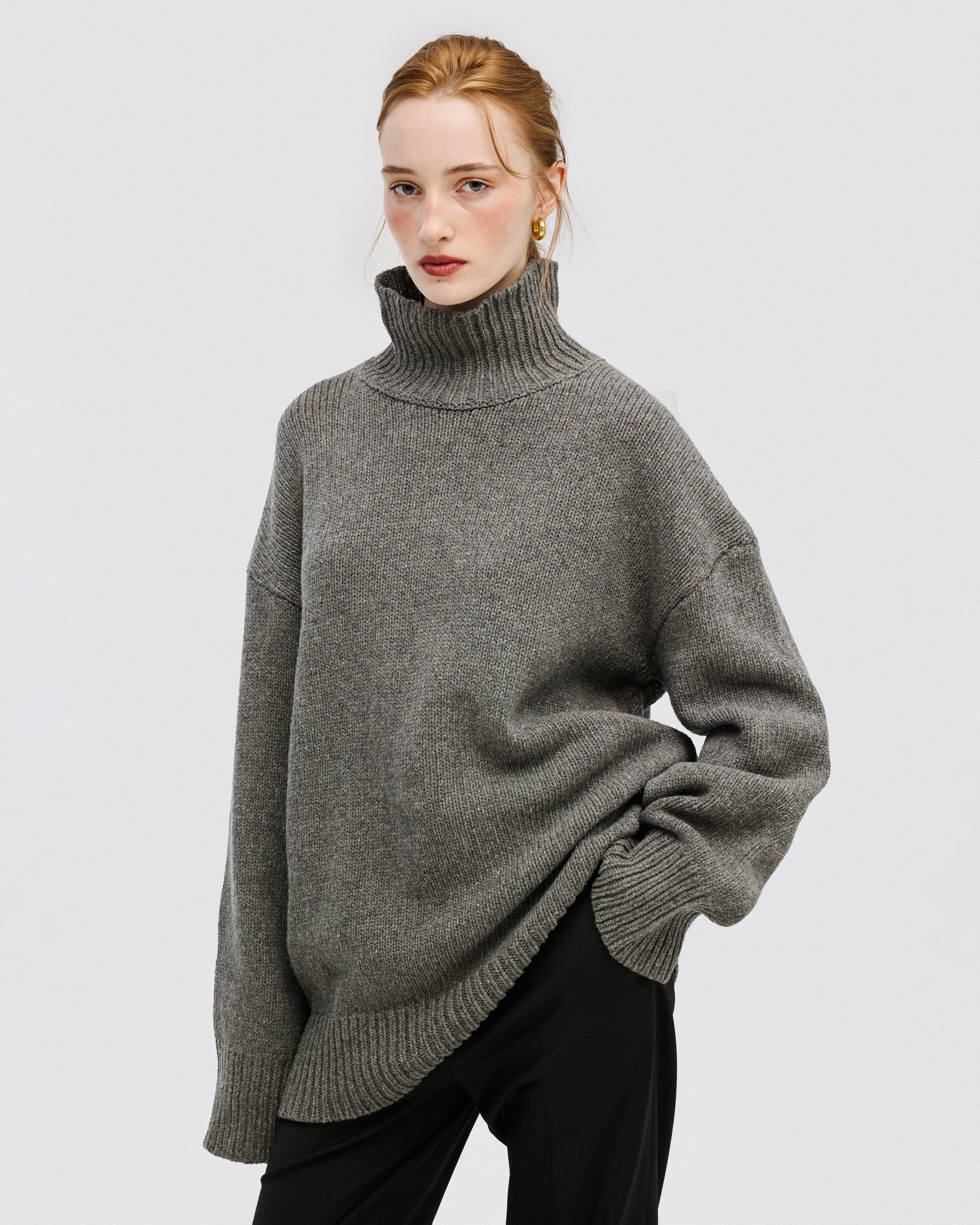 CHUNKY GREY SWEATER
