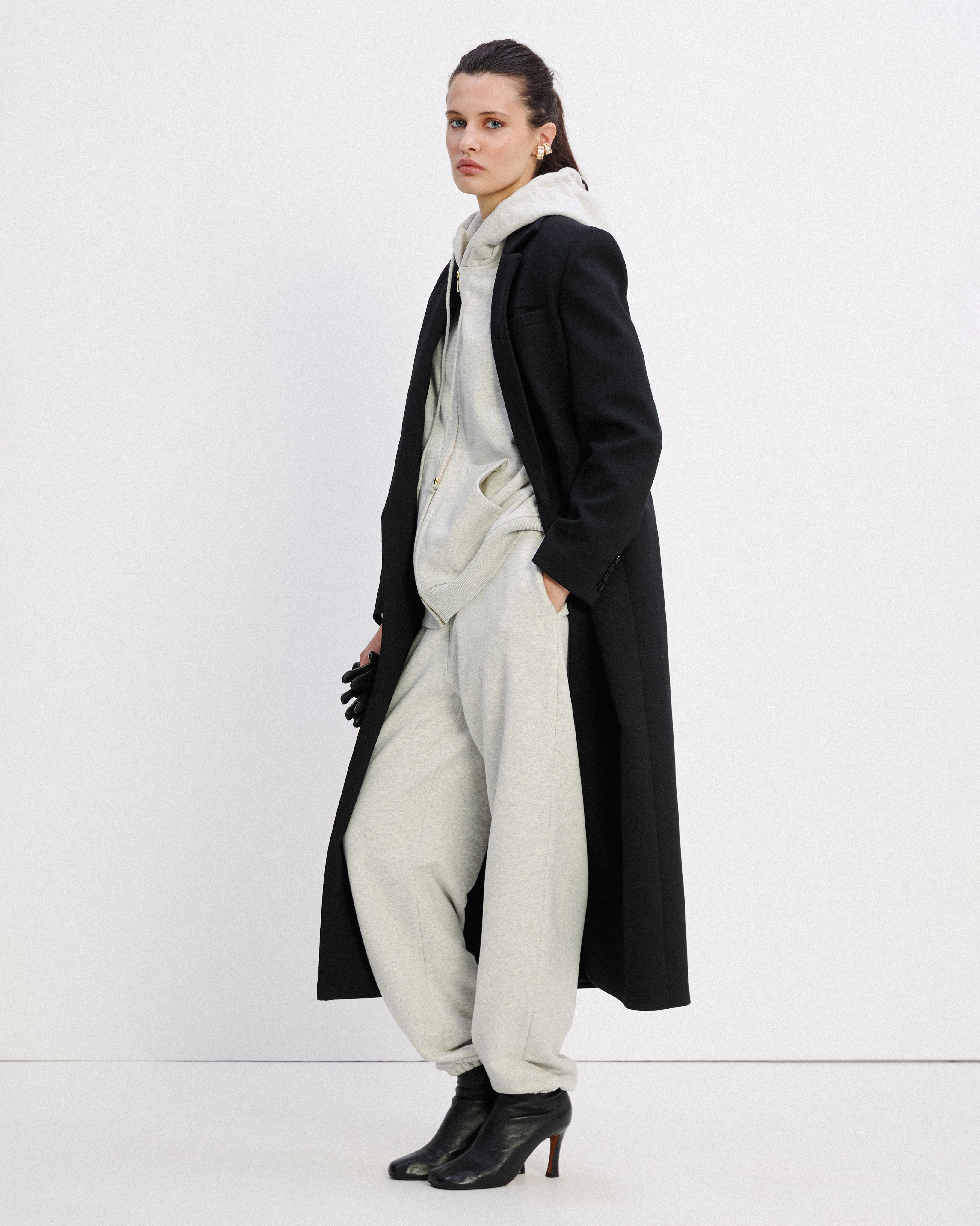 WOOL-CASHMERE BLEND DOUBLE-BREASTED COAT